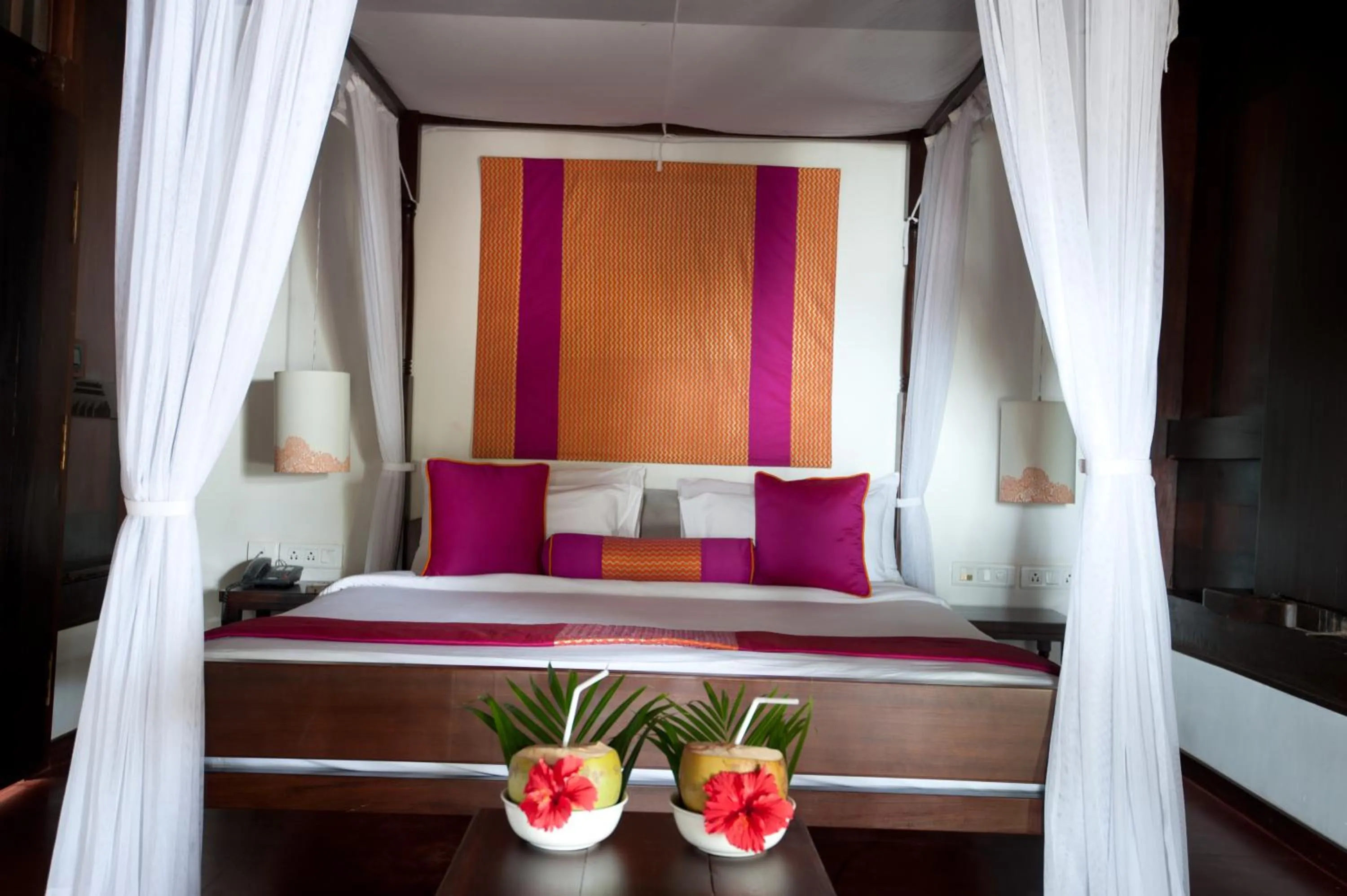 Bed in Niraamaya Wellness Retreats, Surya Samudra, Kovalam