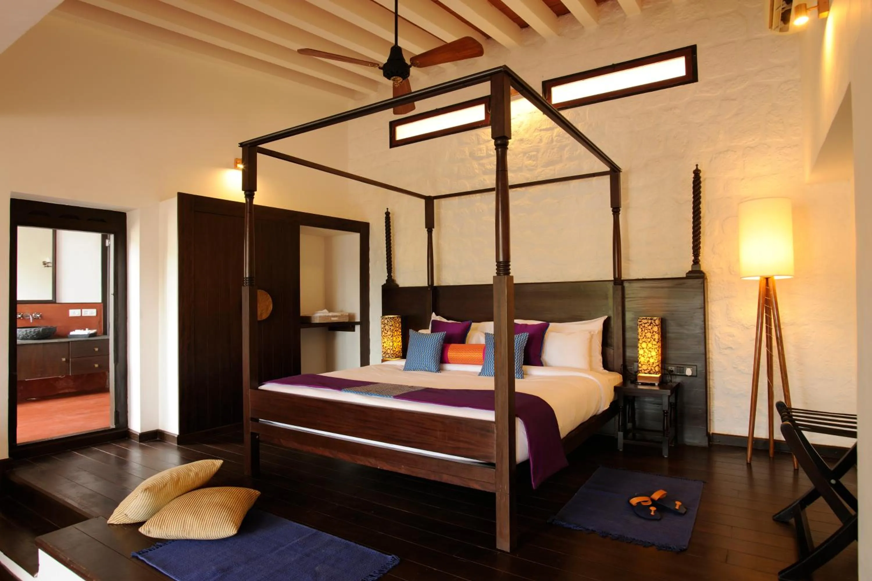 Bed in Niraamaya Wellness Retreats, Surya Samudra, Kovalam