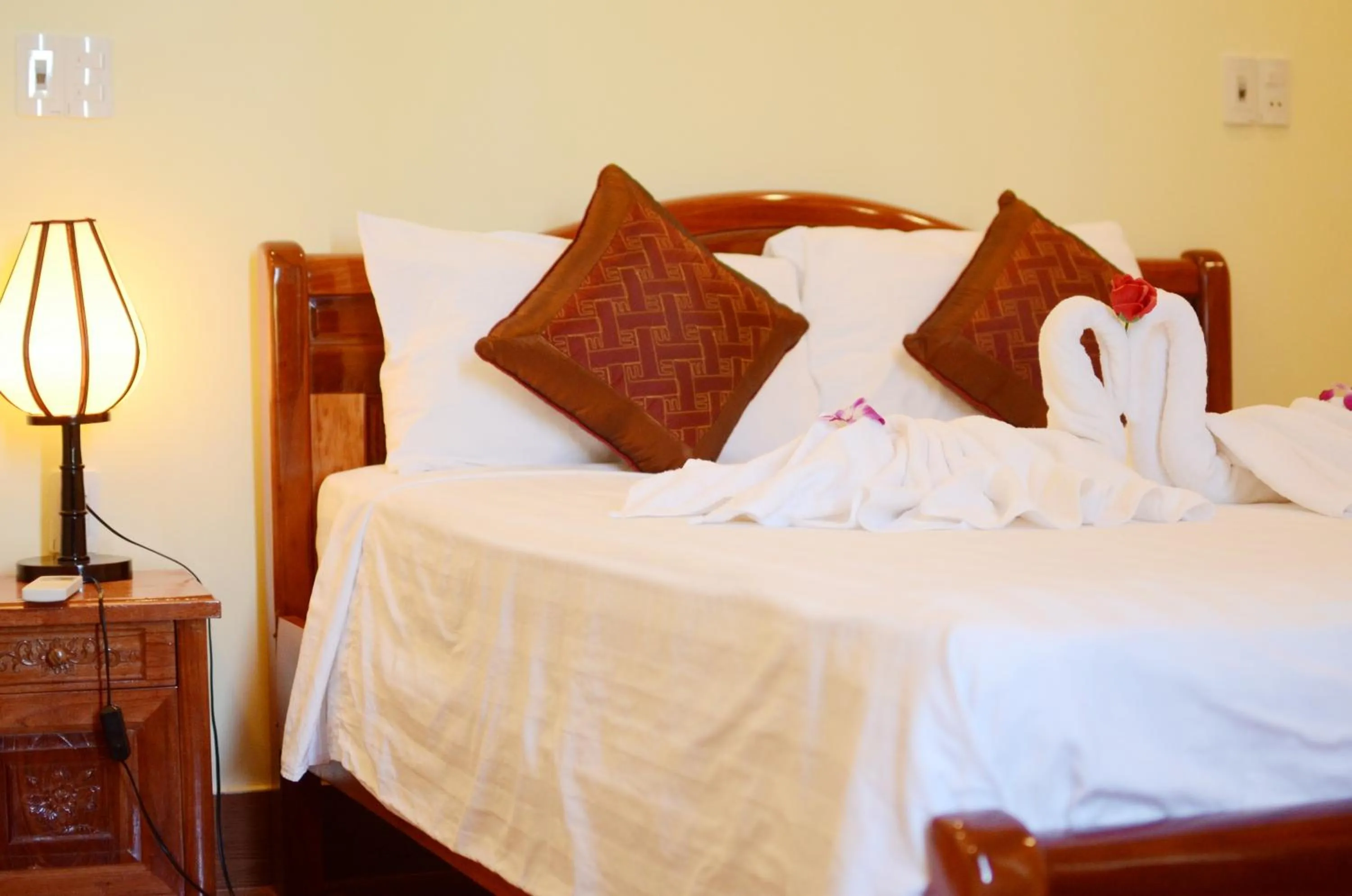 Decorative detail, Bed in Panda Garden Homestay