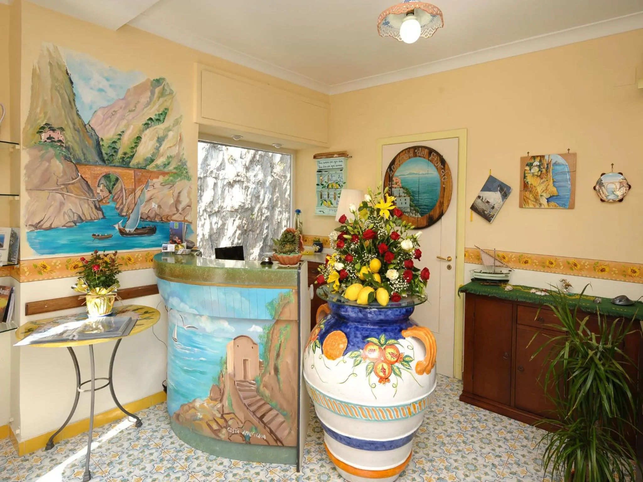 Lobby or reception in La Locanda Del Fiordo