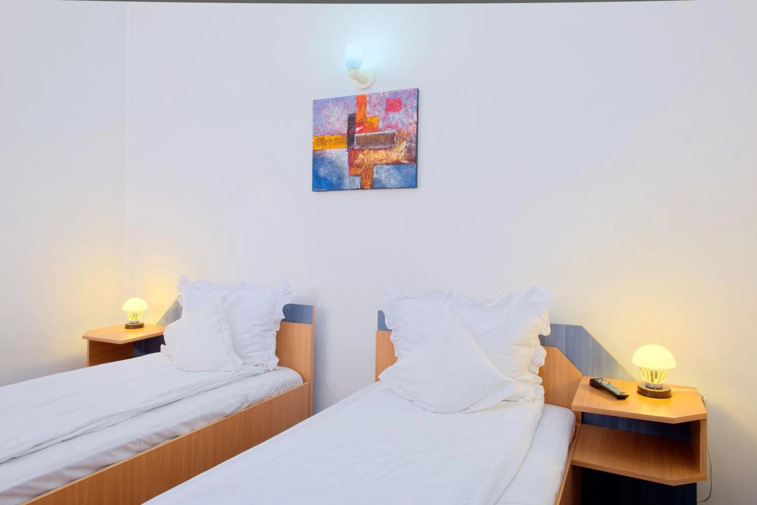 Bed in Pensiunea Leo