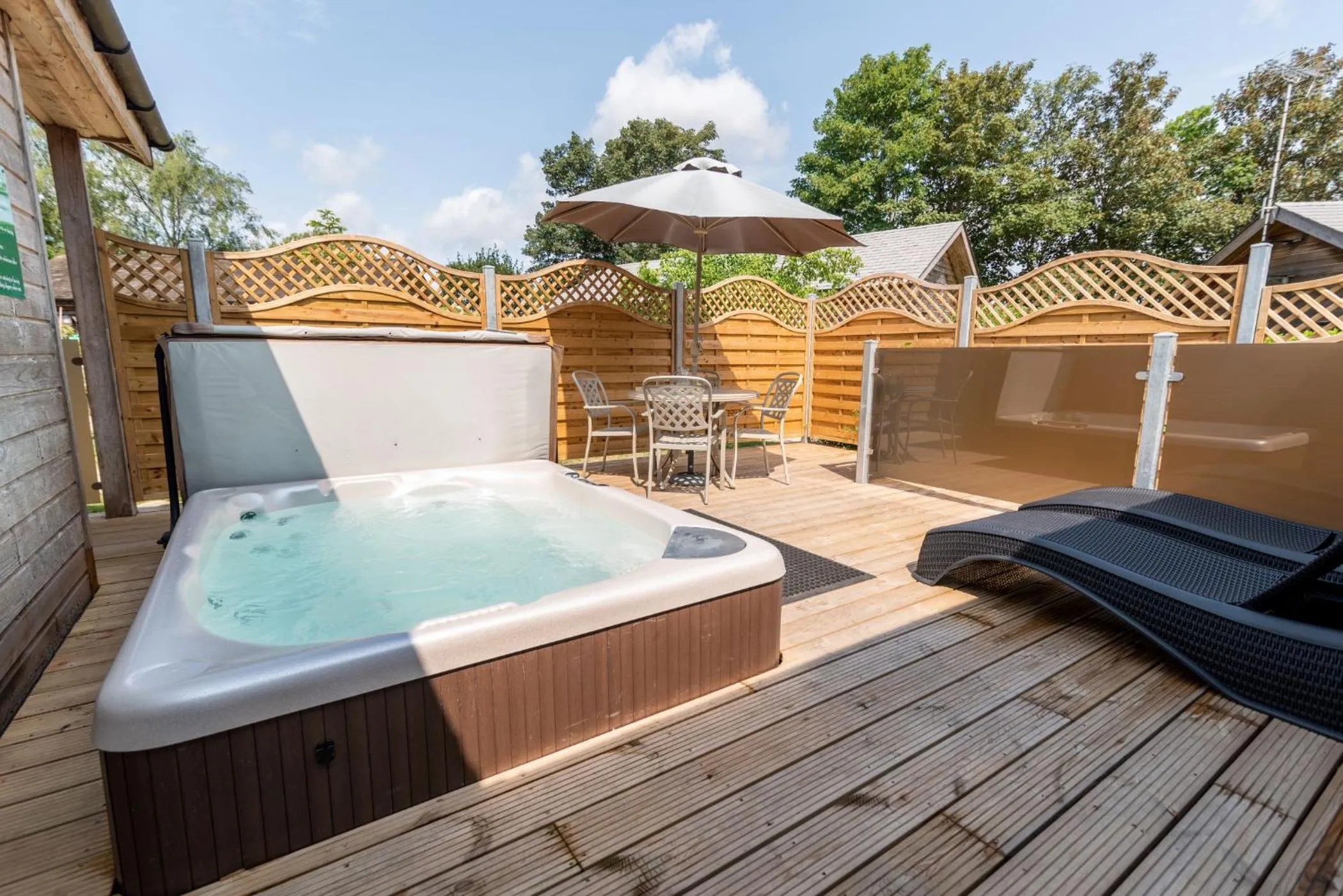 Hot Tub in Tor Farm Lodge