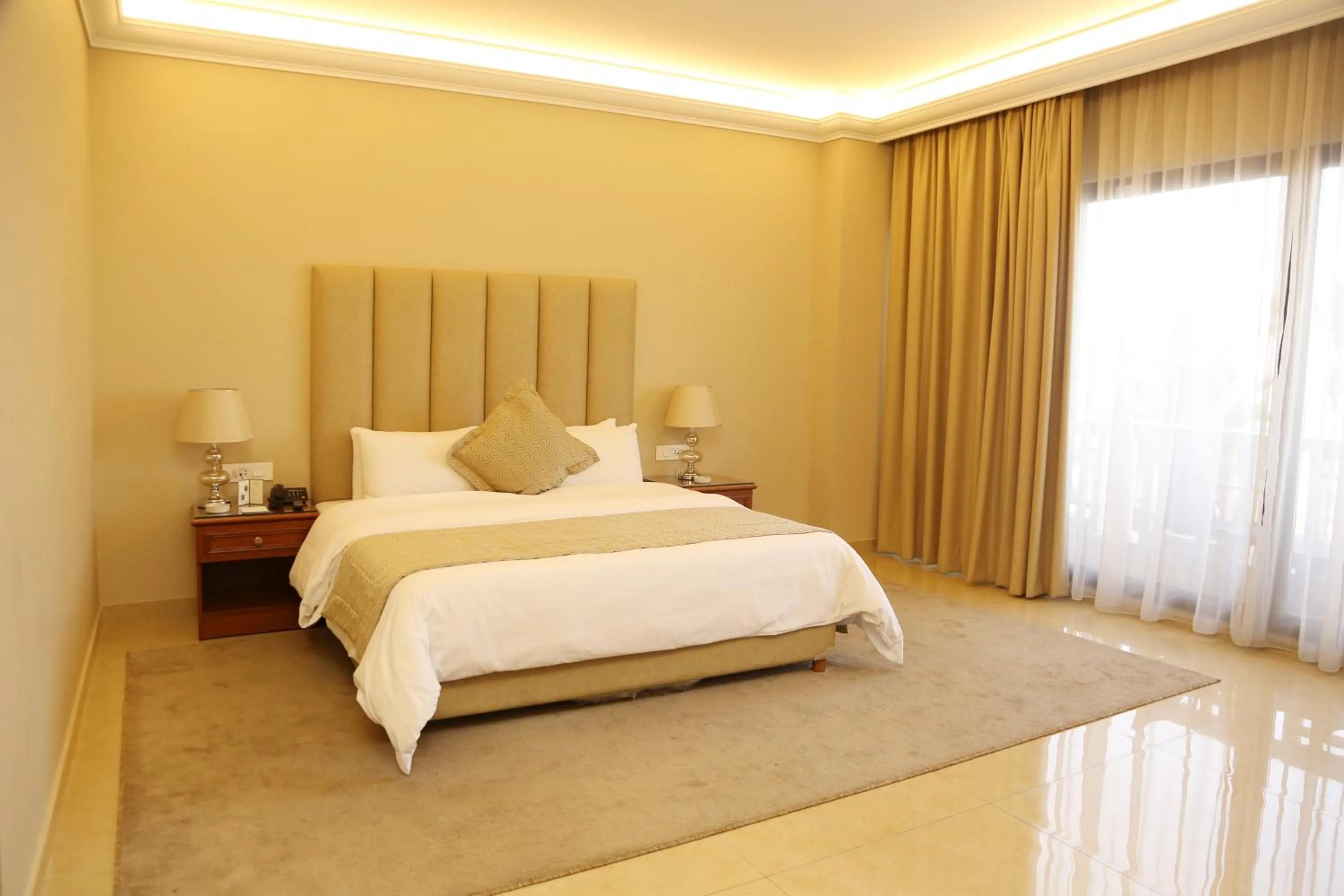 Bed in Bayview Hotel Beirut