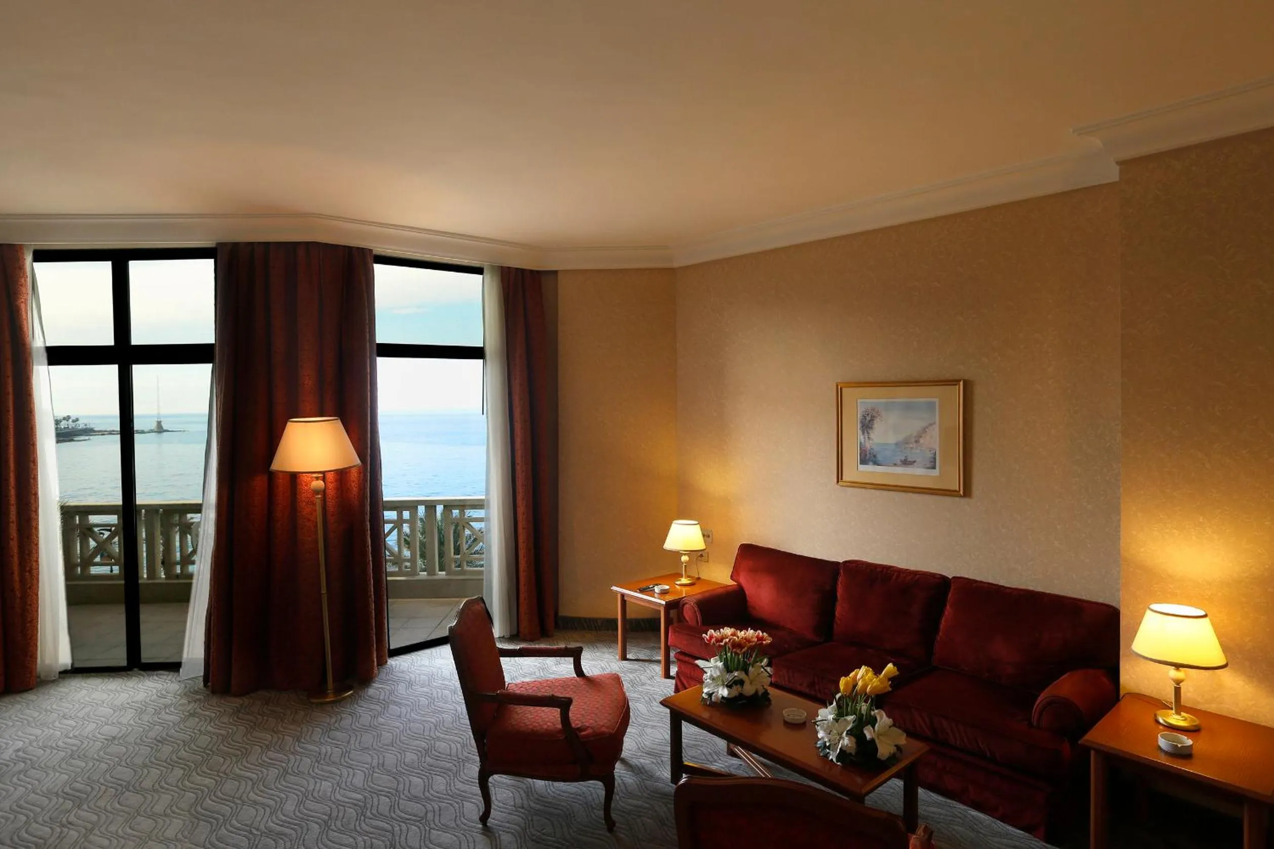 Living room in Bayview Hotel Beirut