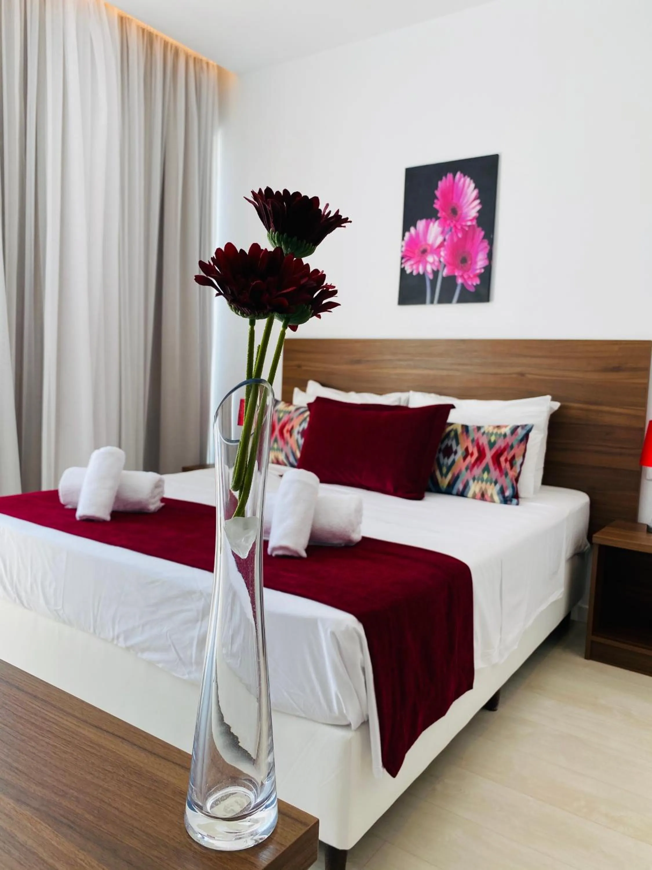 Bed in Lysithea Hotel