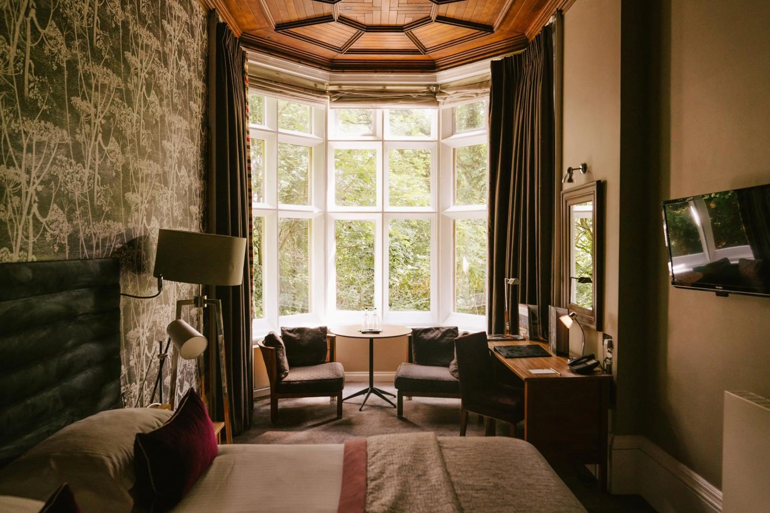 Seating area, Bed in Jesmond Dene House