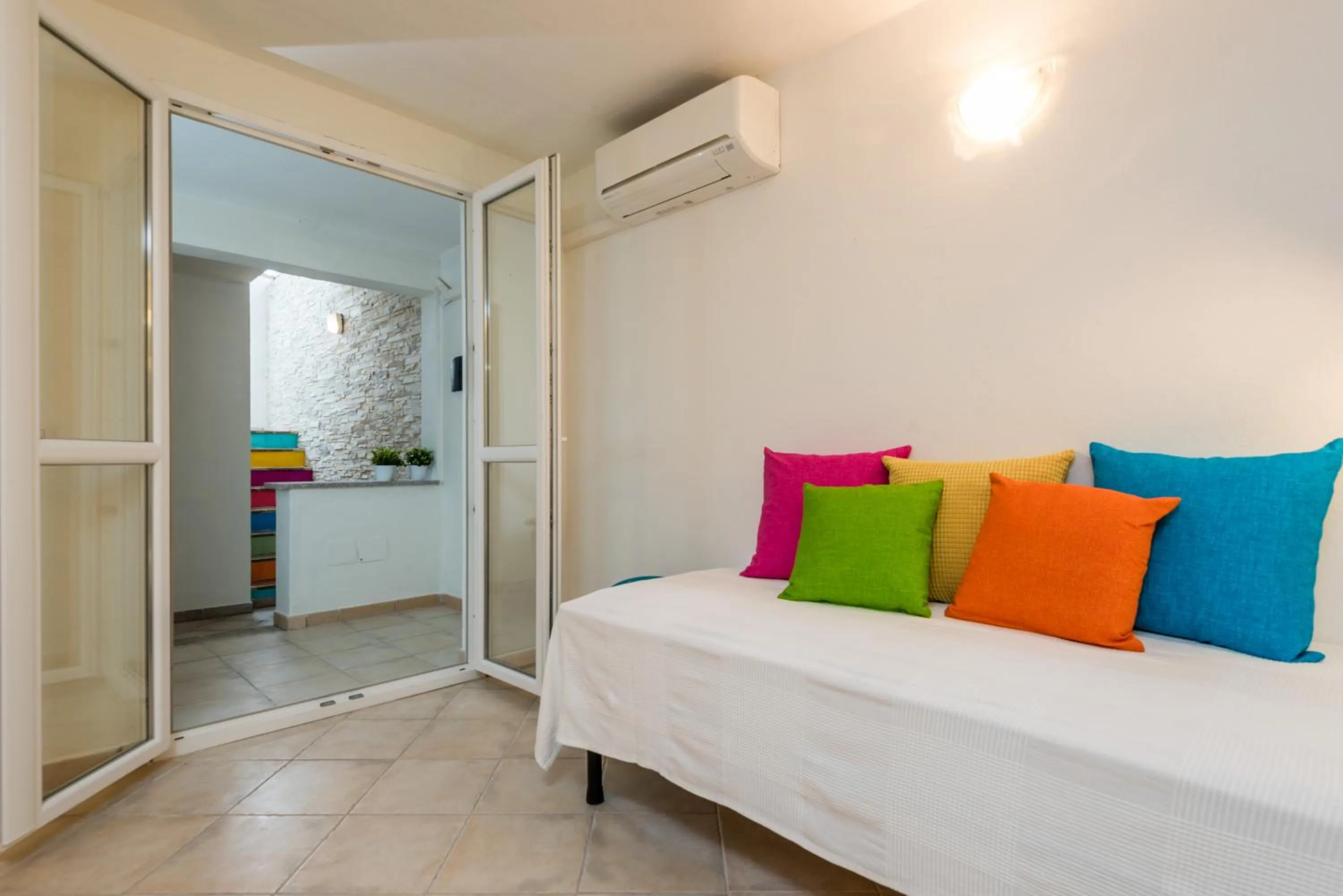 Bedroom, Bed in Apartment in S'Abba e Sa Pedra complex with pool
