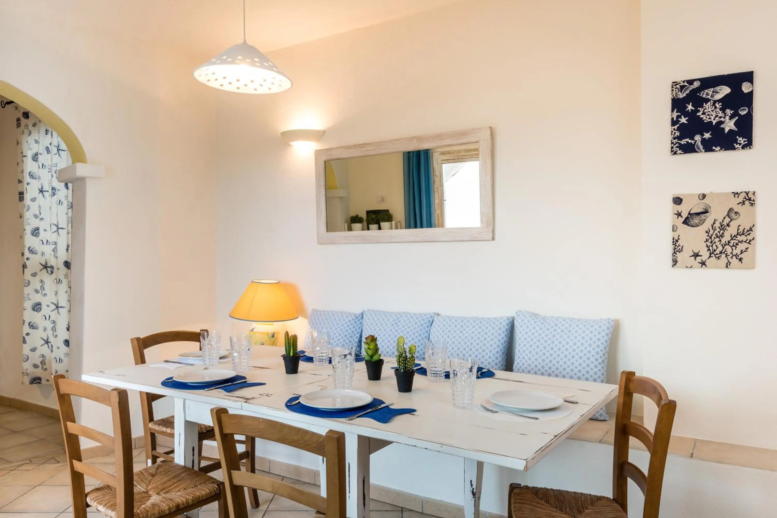 Dining area in Apartment in S'Abba e Sa Pedra complex with pool