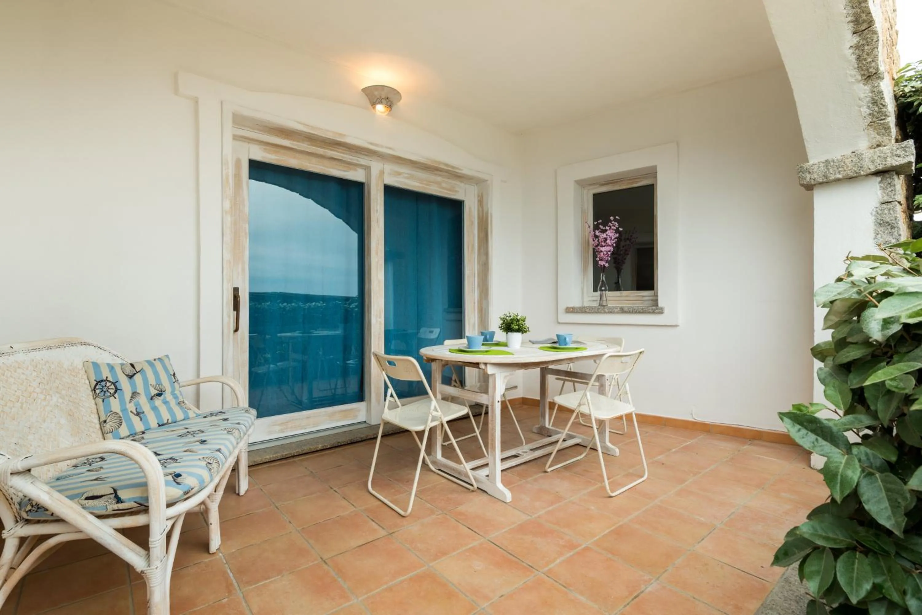 Balcony/Terrace in Apartment in S'Abba e Sa Pedra complex with pool