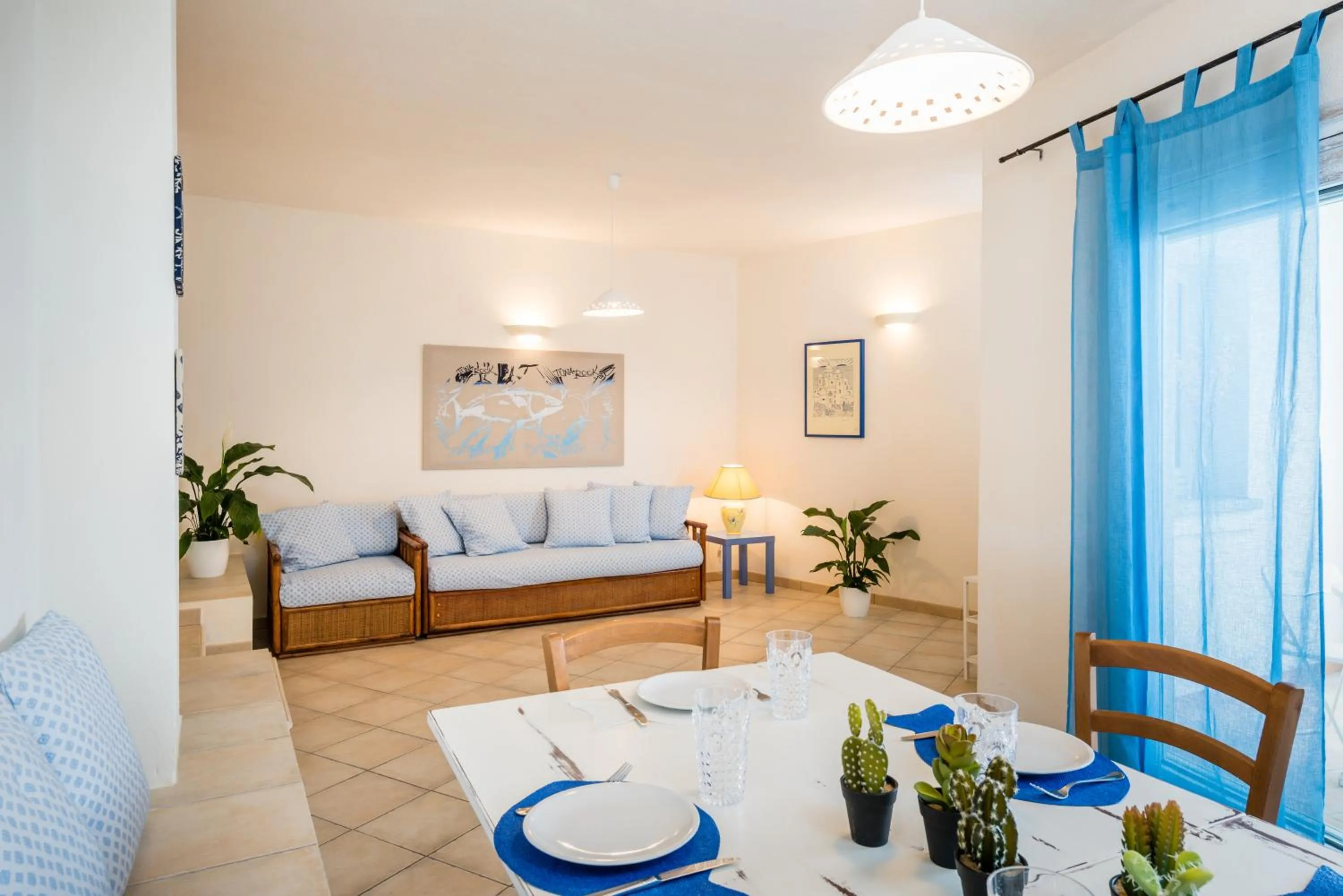 Living room in Apartment in S'Abba e Sa Pedra complex with pool