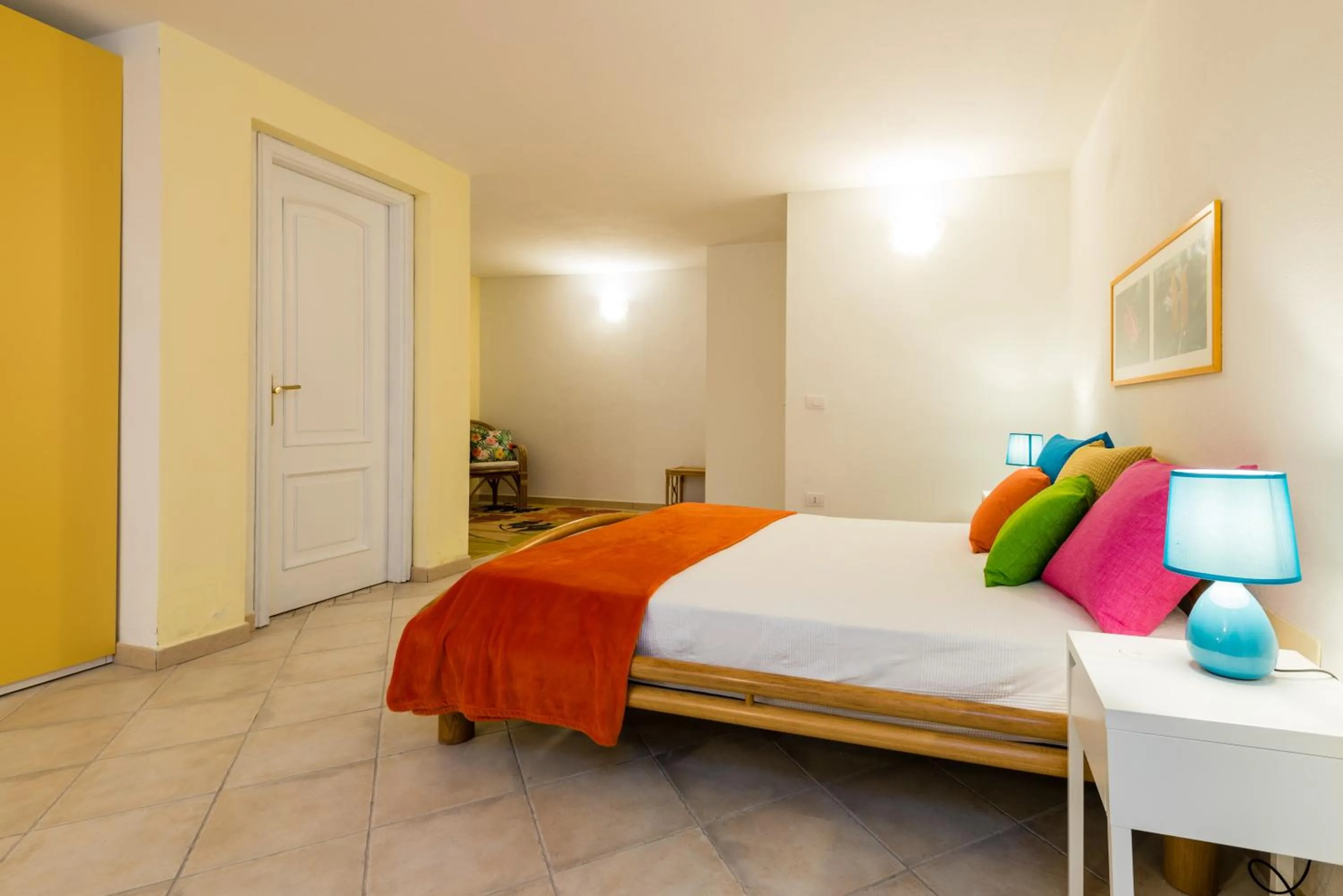 Bedroom, Bed in Apartment in S'Abba e Sa Pedra complex with pool