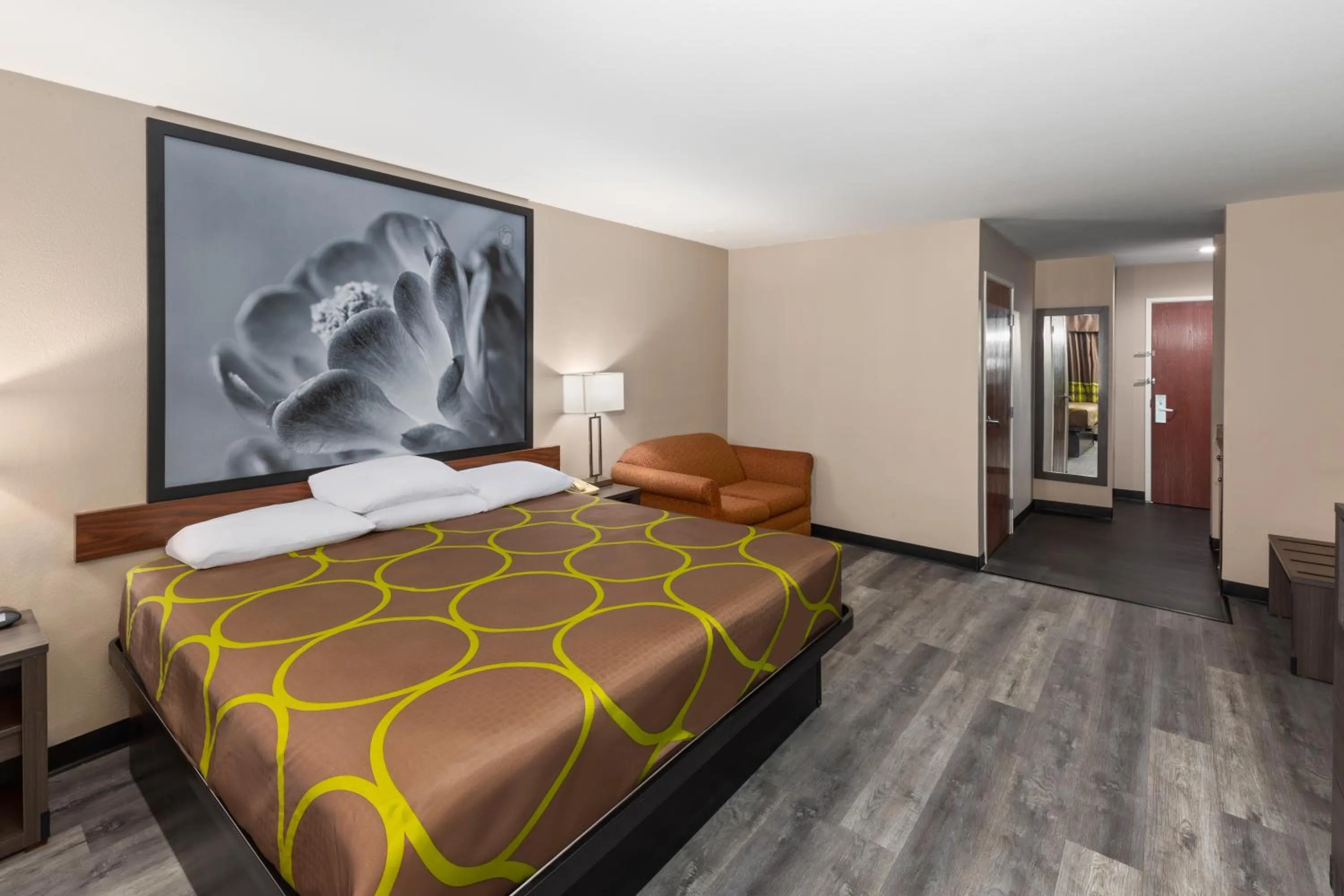 Bed in Super 8 by Wyndham Lubbock West