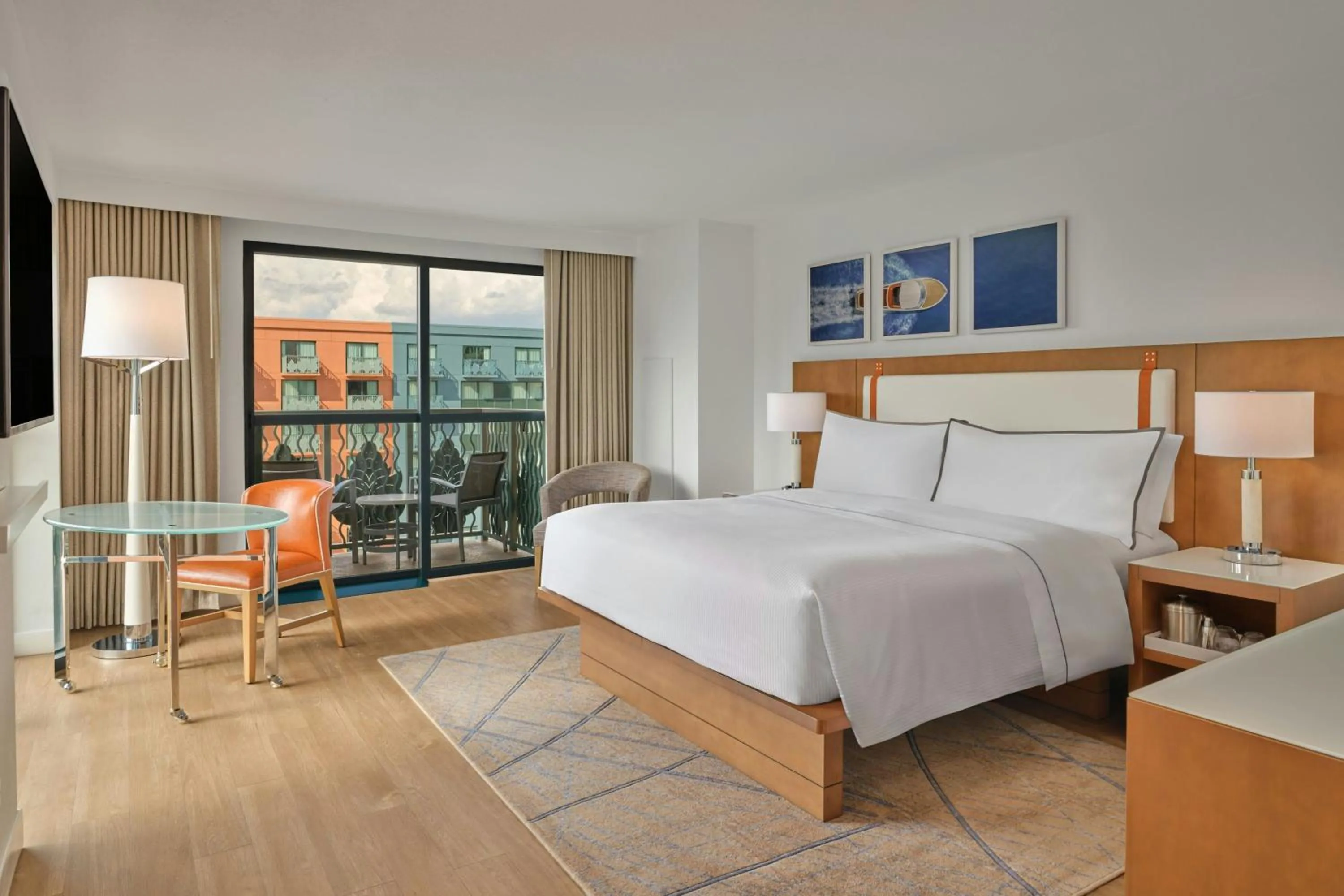 Photo of the whole room, Bed in Walt Disney World Swan