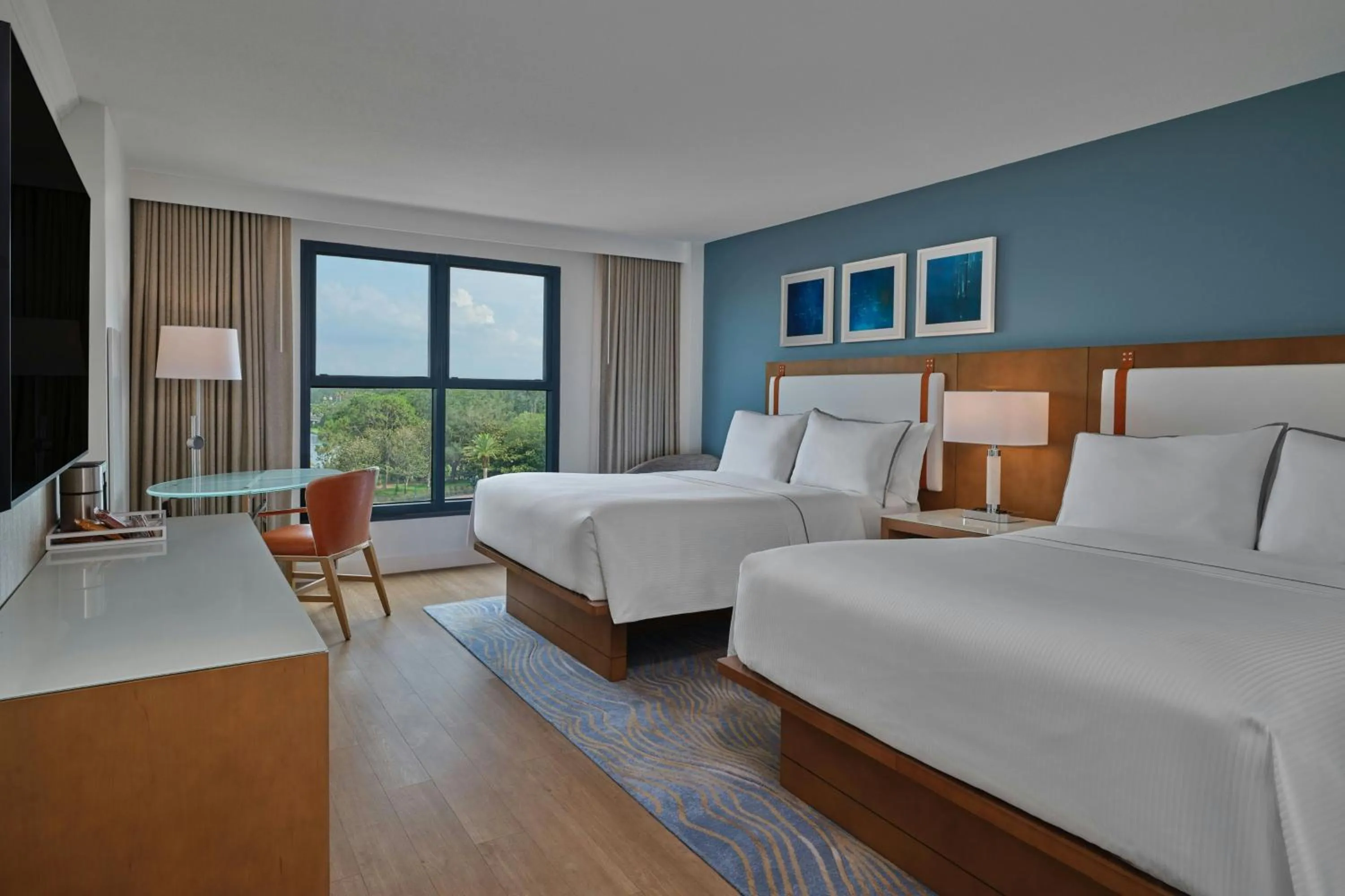 Photo of the whole room, Bed in Walt Disney World Swan