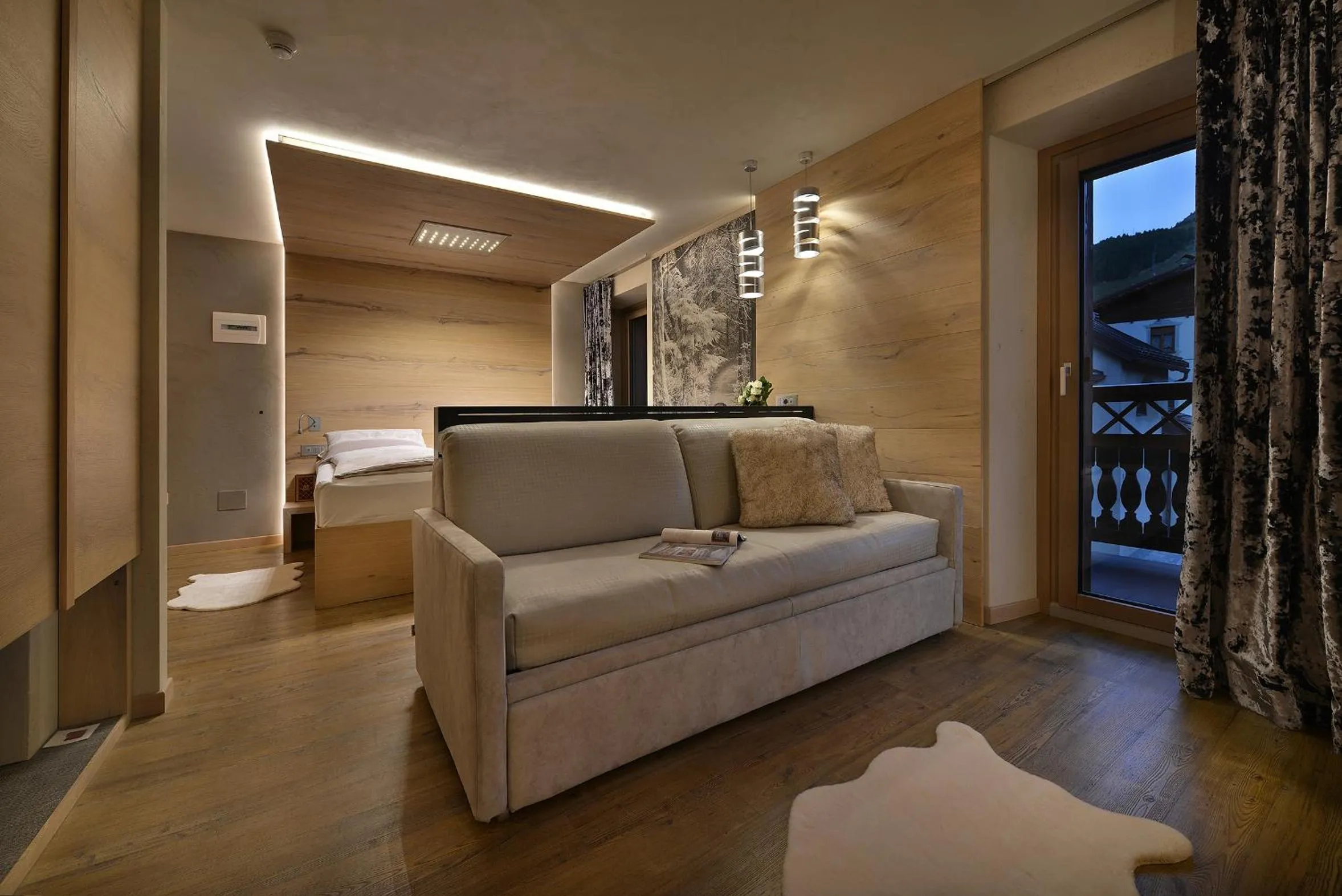 Living room, Bed in Hotel Compagnoni