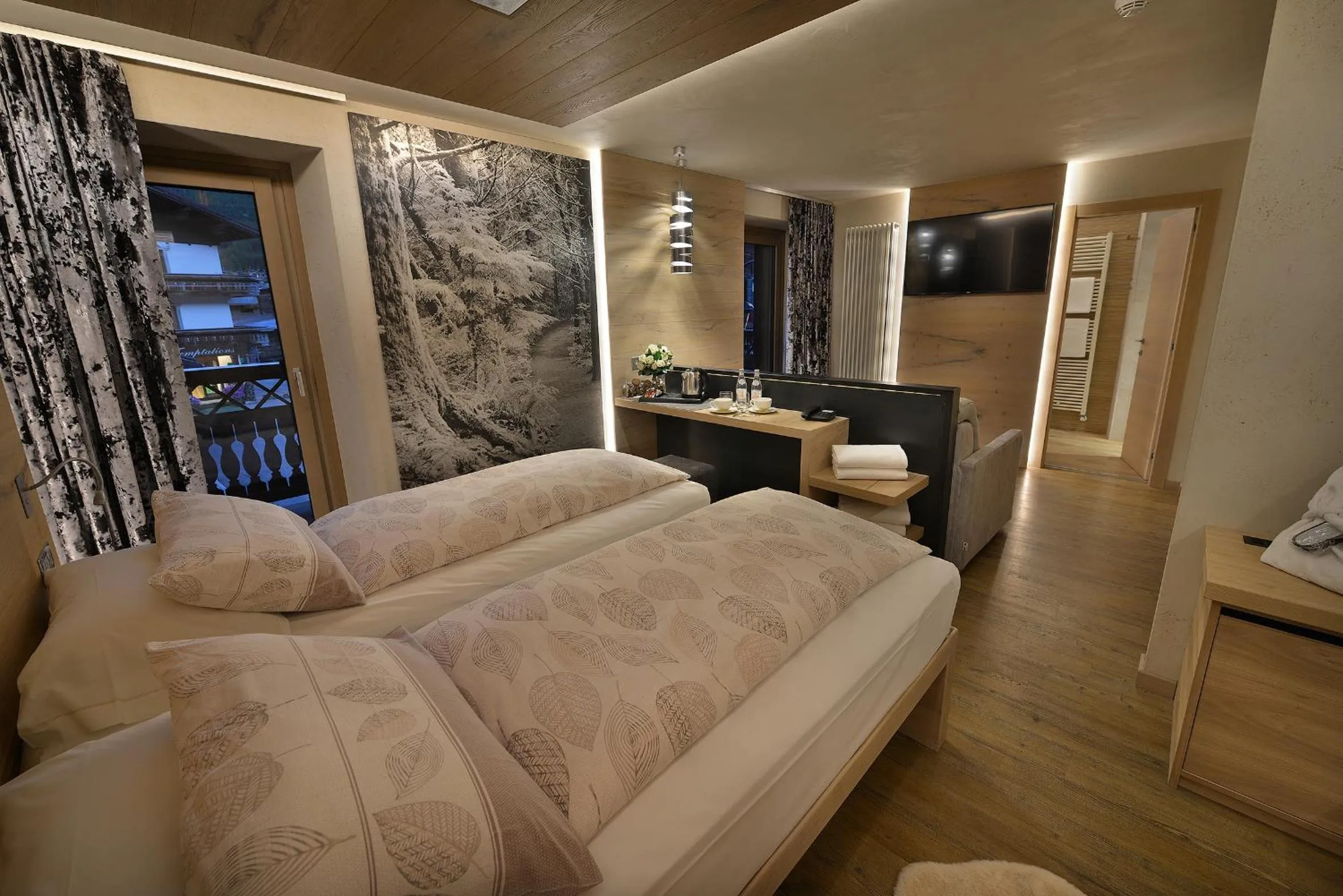 Bed in Hotel Compagnoni