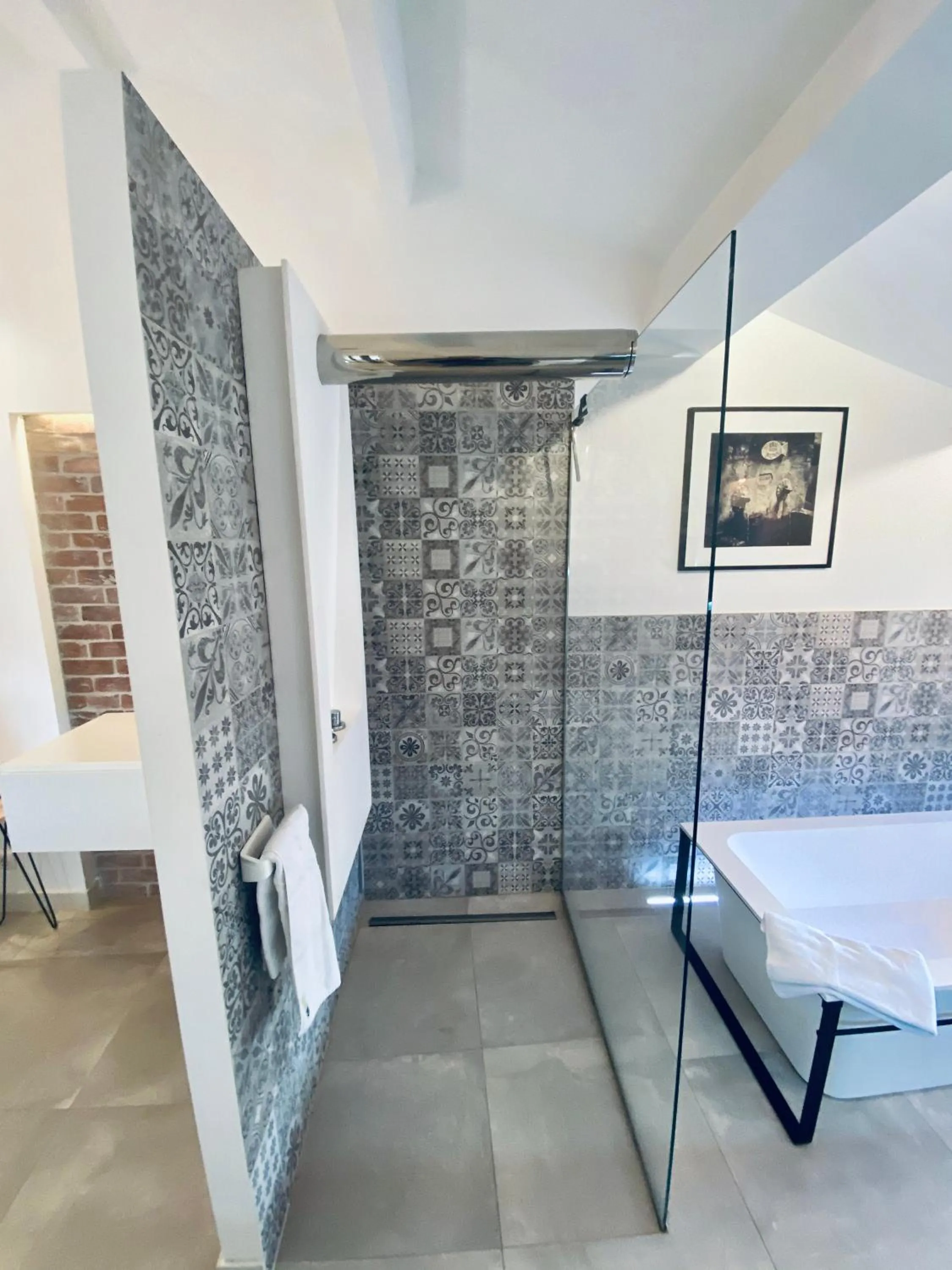 Bathroom in Hostellerie de la fontaine