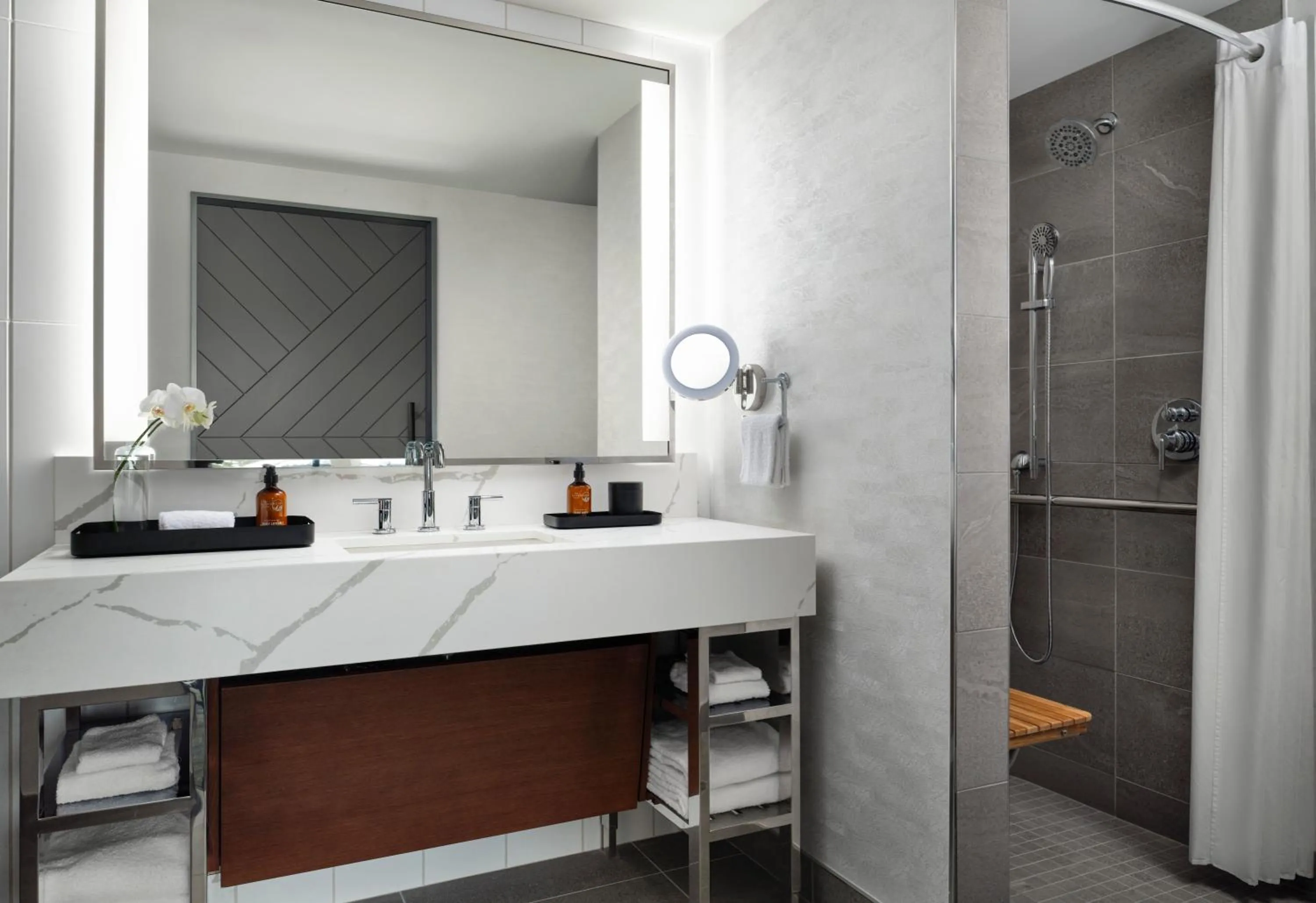 Shower in Hotel Alpenrock Breckenridge, Curio Collection by Hilton