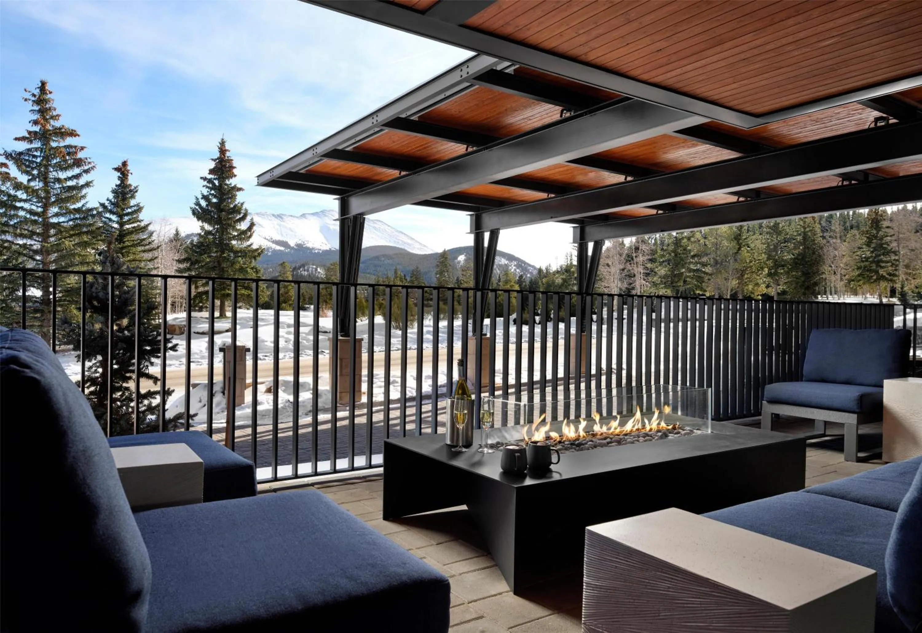 Patio in Hotel Alpenrock Breckenridge, Curio Collection by Hilton