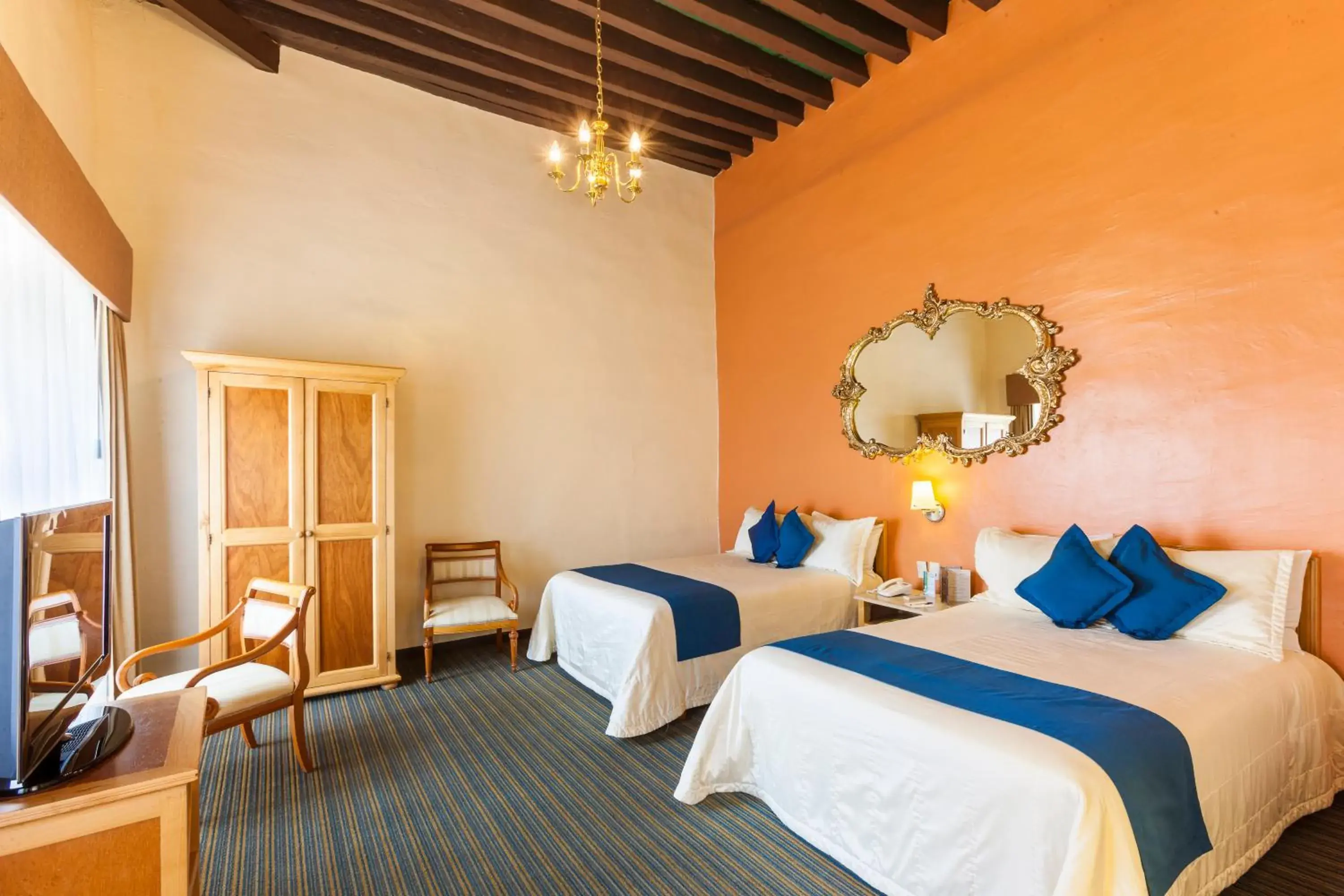 Double Room with Two Double Beds in Hotel Meson de Jobito Double Room with Two Double Beds in Hotel Meson de Jobito