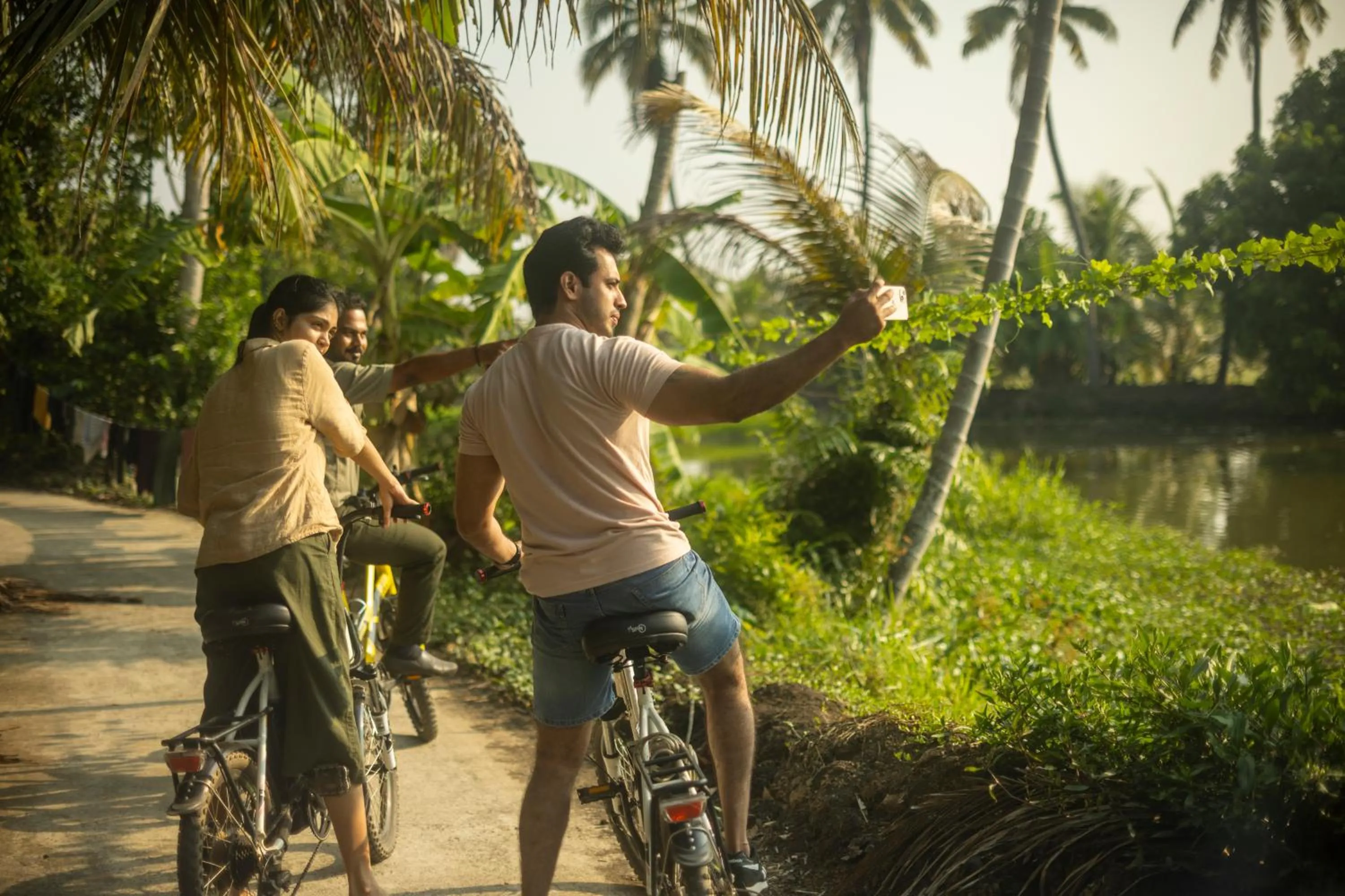 Cycling in Coconut Lagoon Kumarakom - A CGH Earth Experience