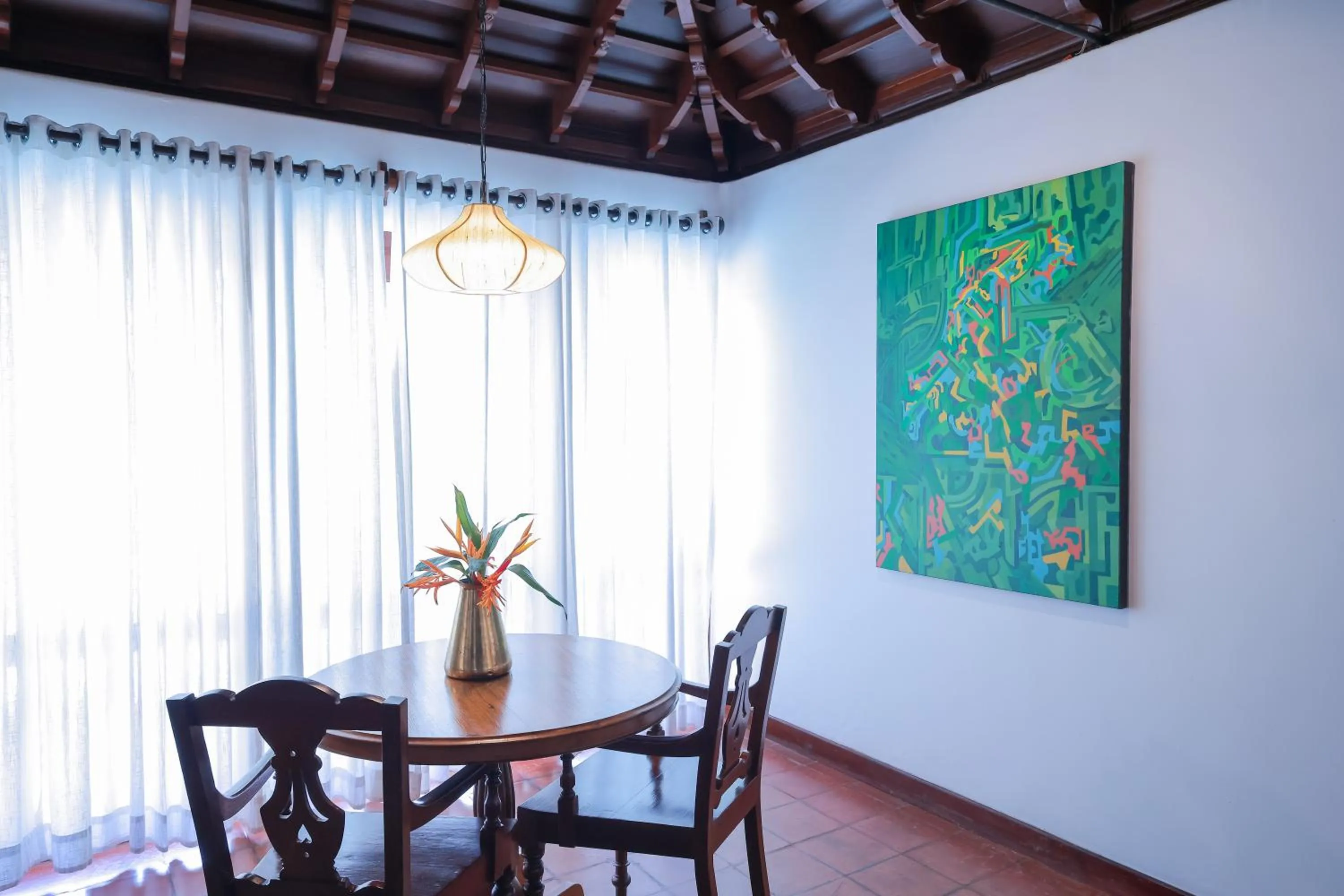 Living room in Coconut Lagoon Kumarakom - A CGH Earth Experience