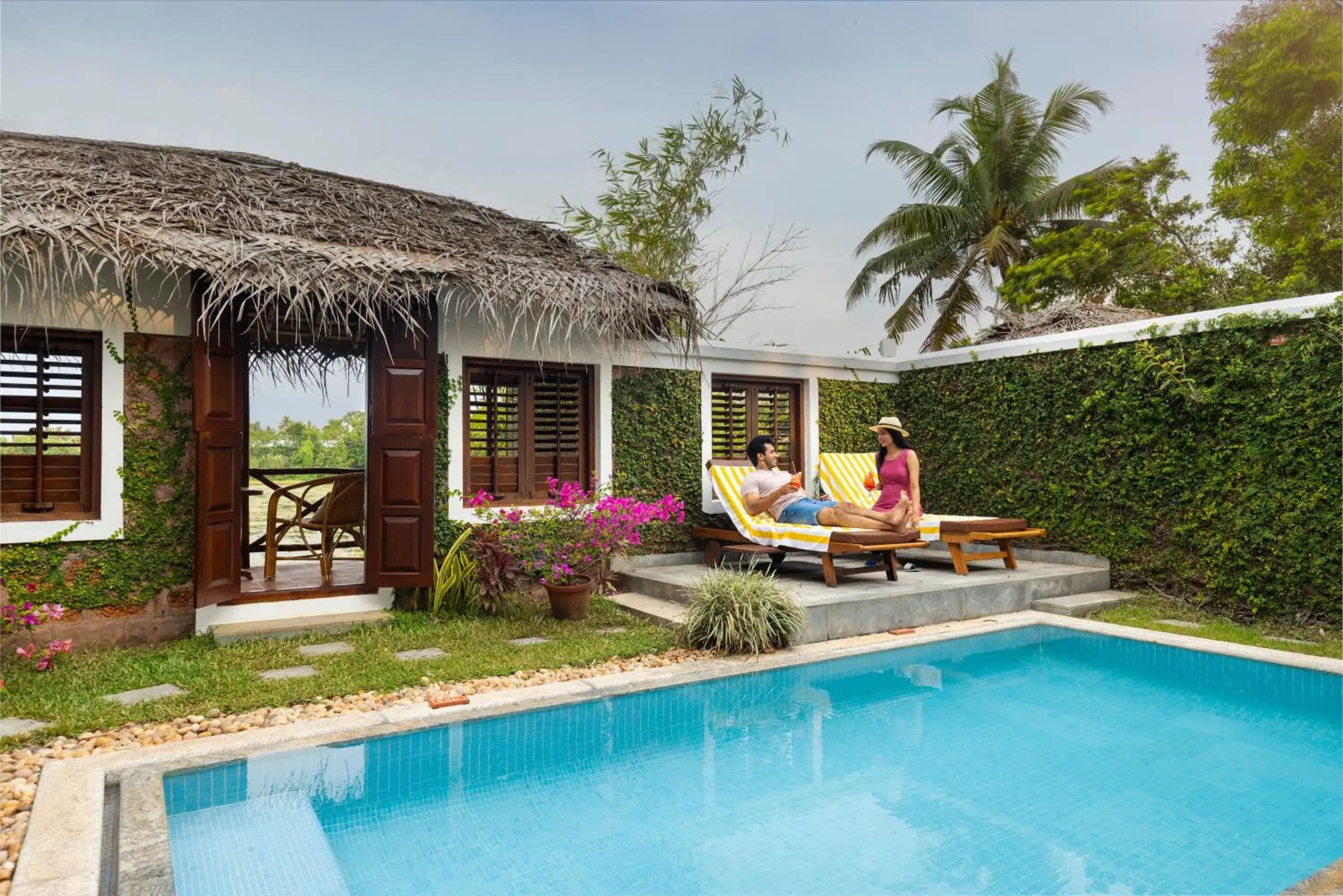 Swimming pool in Coconut Lagoon Kumarakom - A CGH Earth Experience Swimming pool in Coconut Lagoon Kumarakom - A CGH Earth Experience