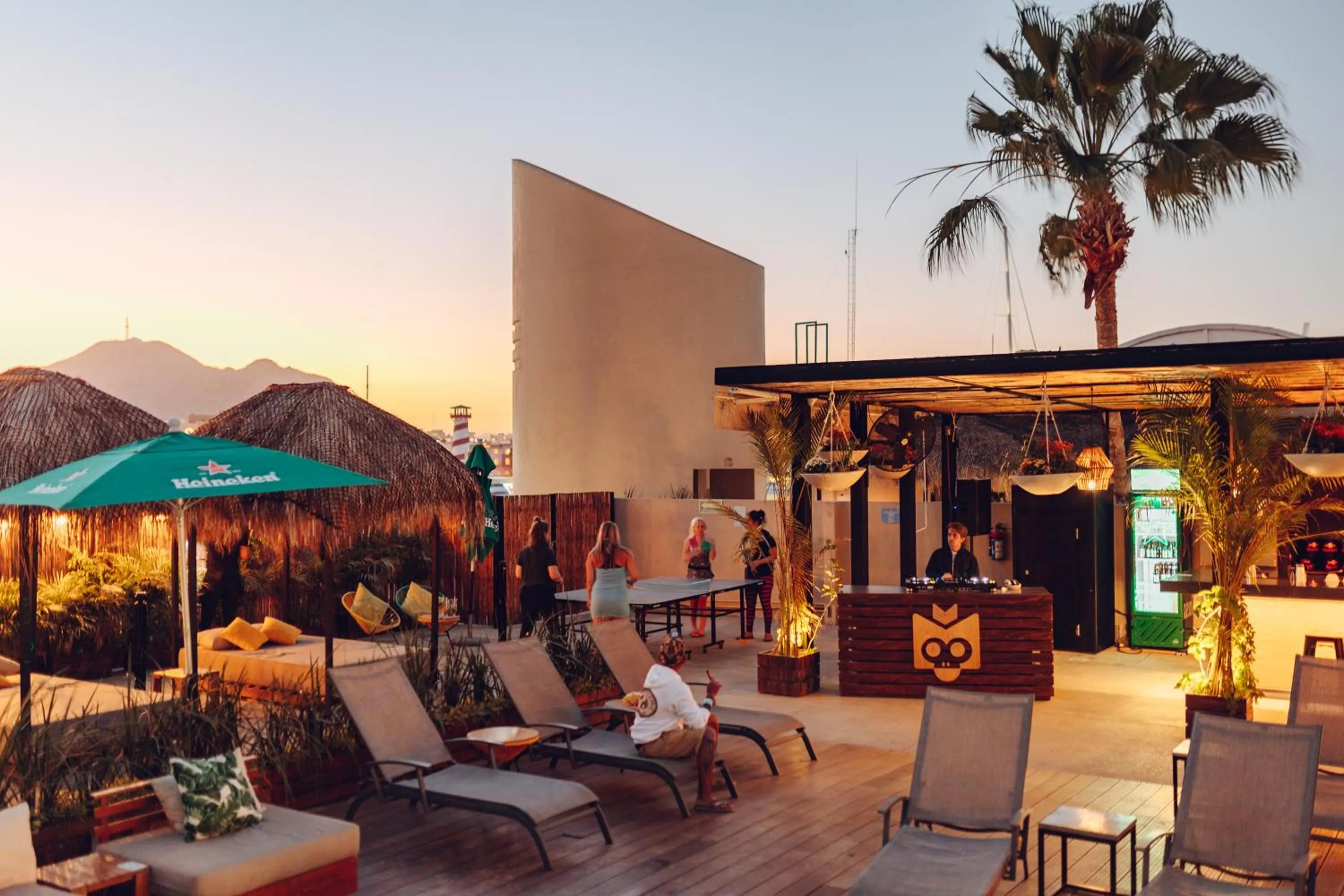 Sunset in Mayan Monkey Los Cabos - Social Hotel