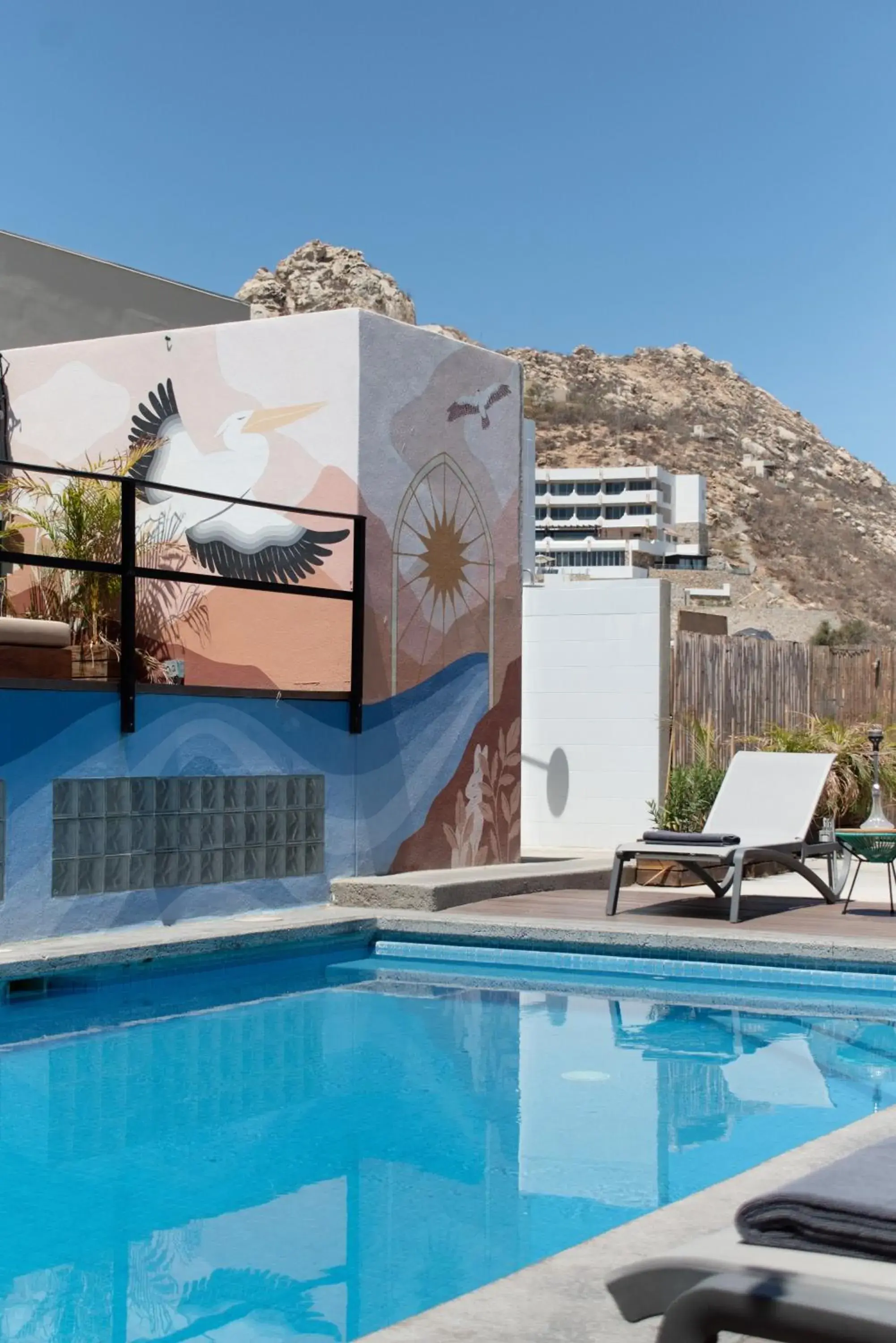 Pool view in Mayan Monkey Los Cabos - Social Hotel Pool view in Mayan Monkey Los Cabos - Social Hotel