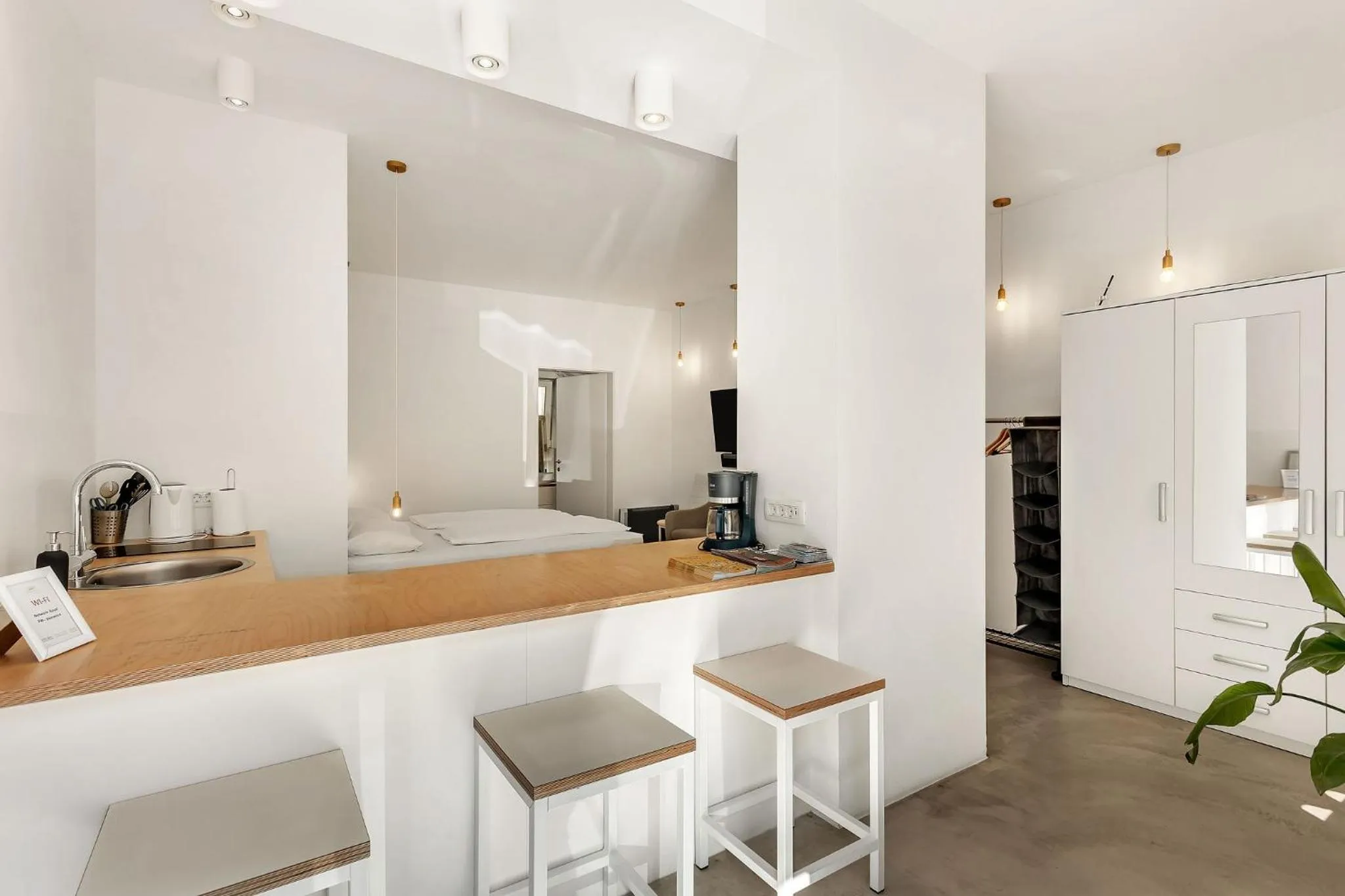 Kitchen or kitchenette in Pekarna apartments