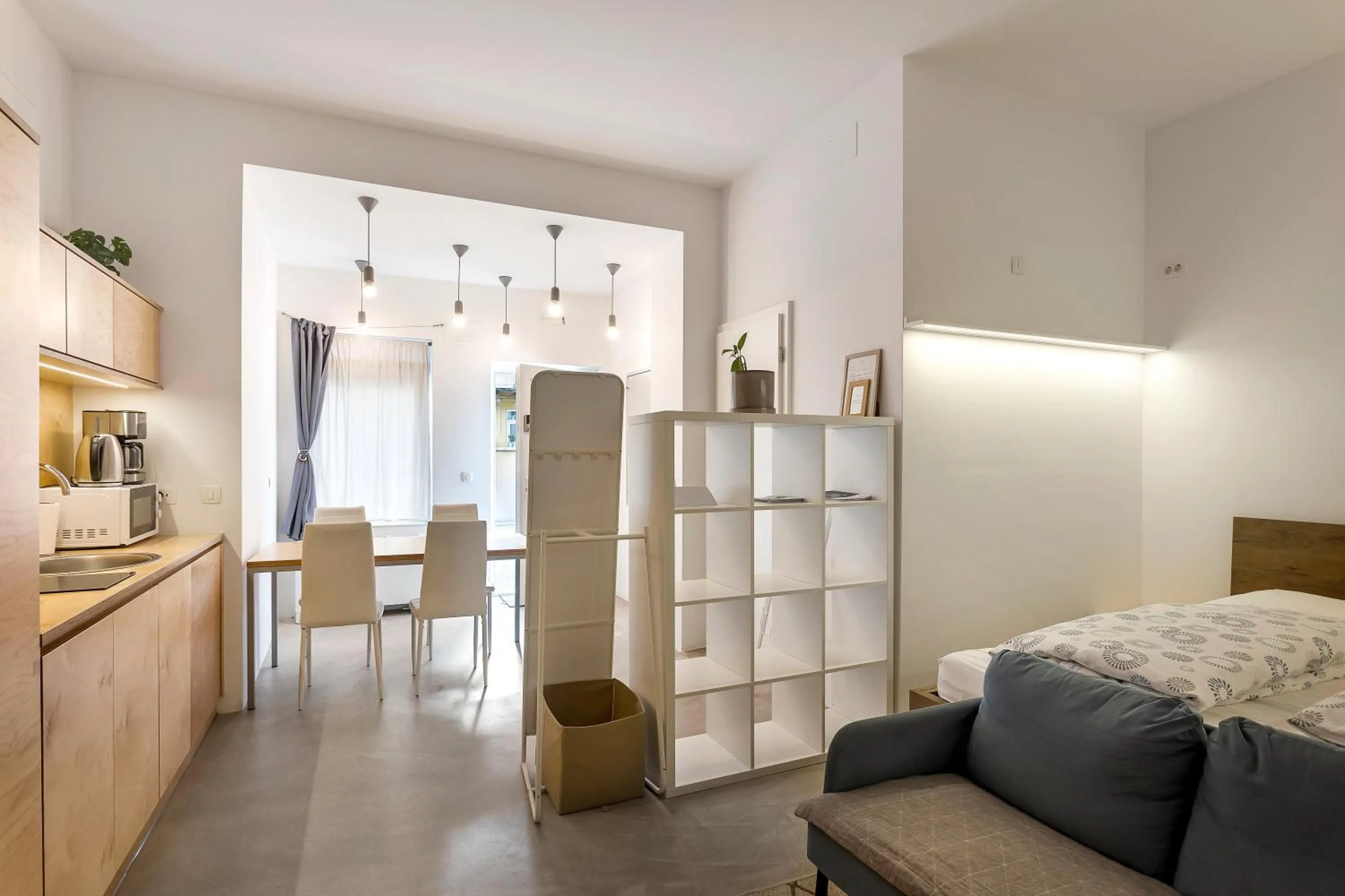 Living room, Bed in Pekarna apartments