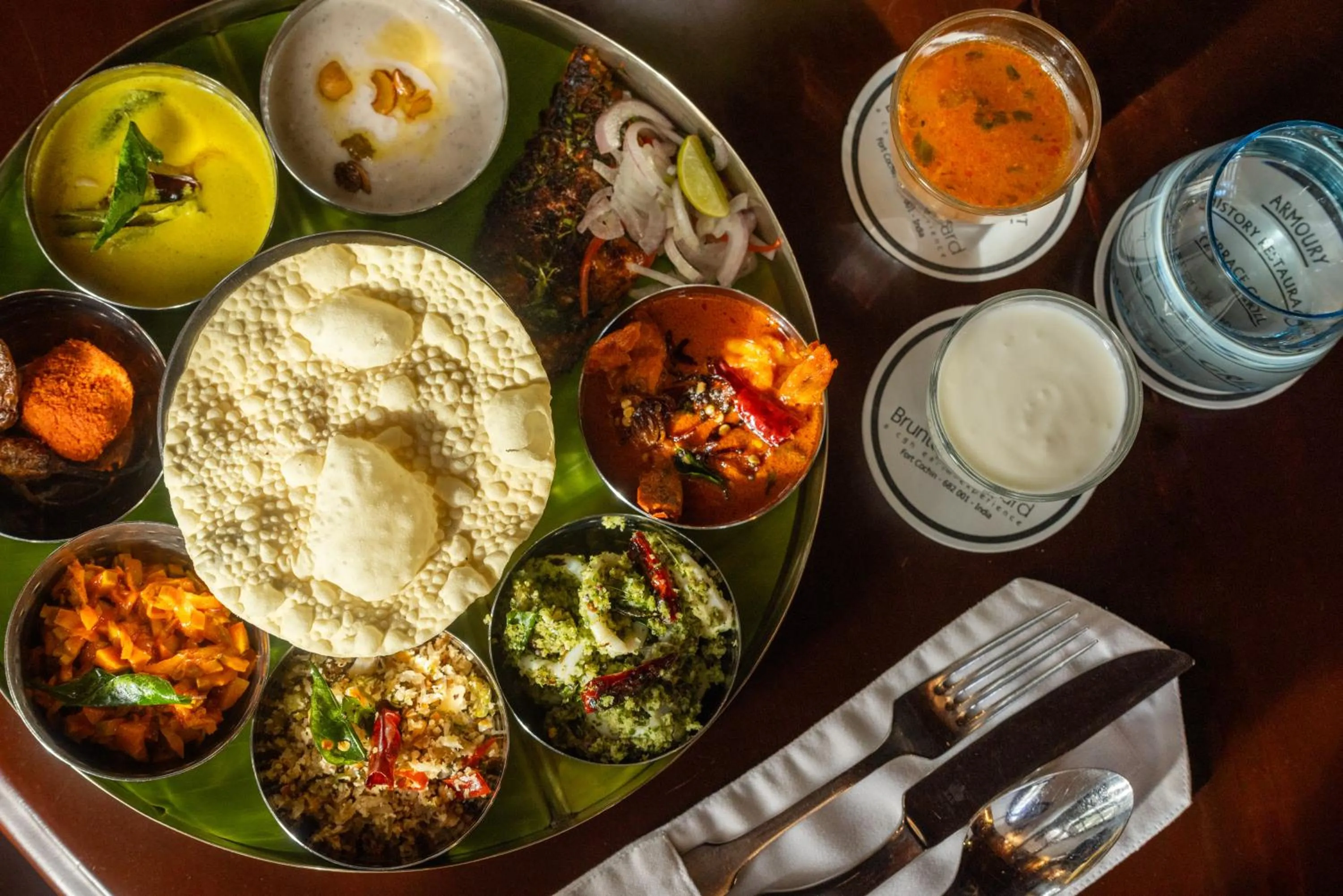 Food in Brunton Boatyard - A CGH Earth Experience