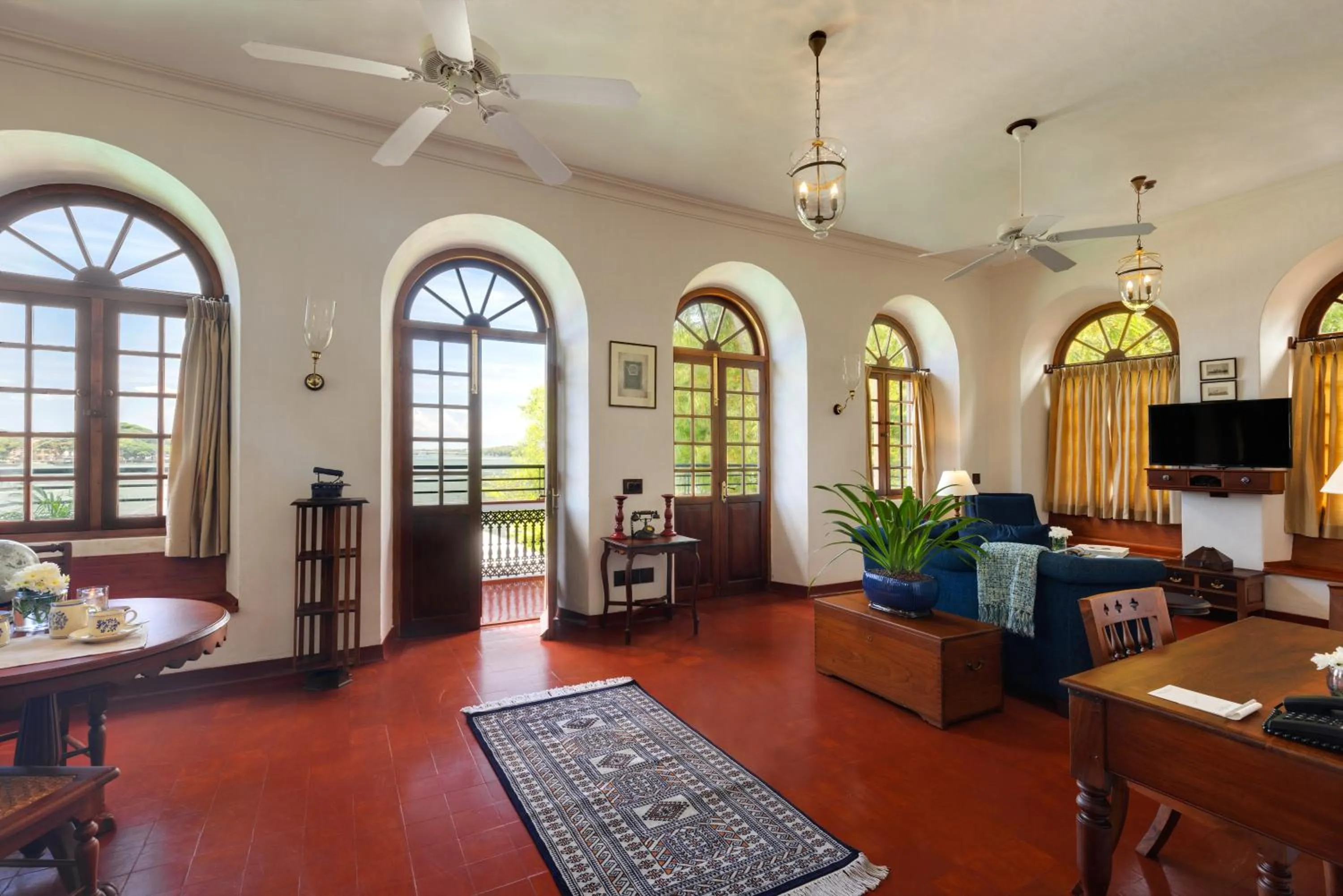 Living room in Brunton Boatyard - A CGH Earth Experience