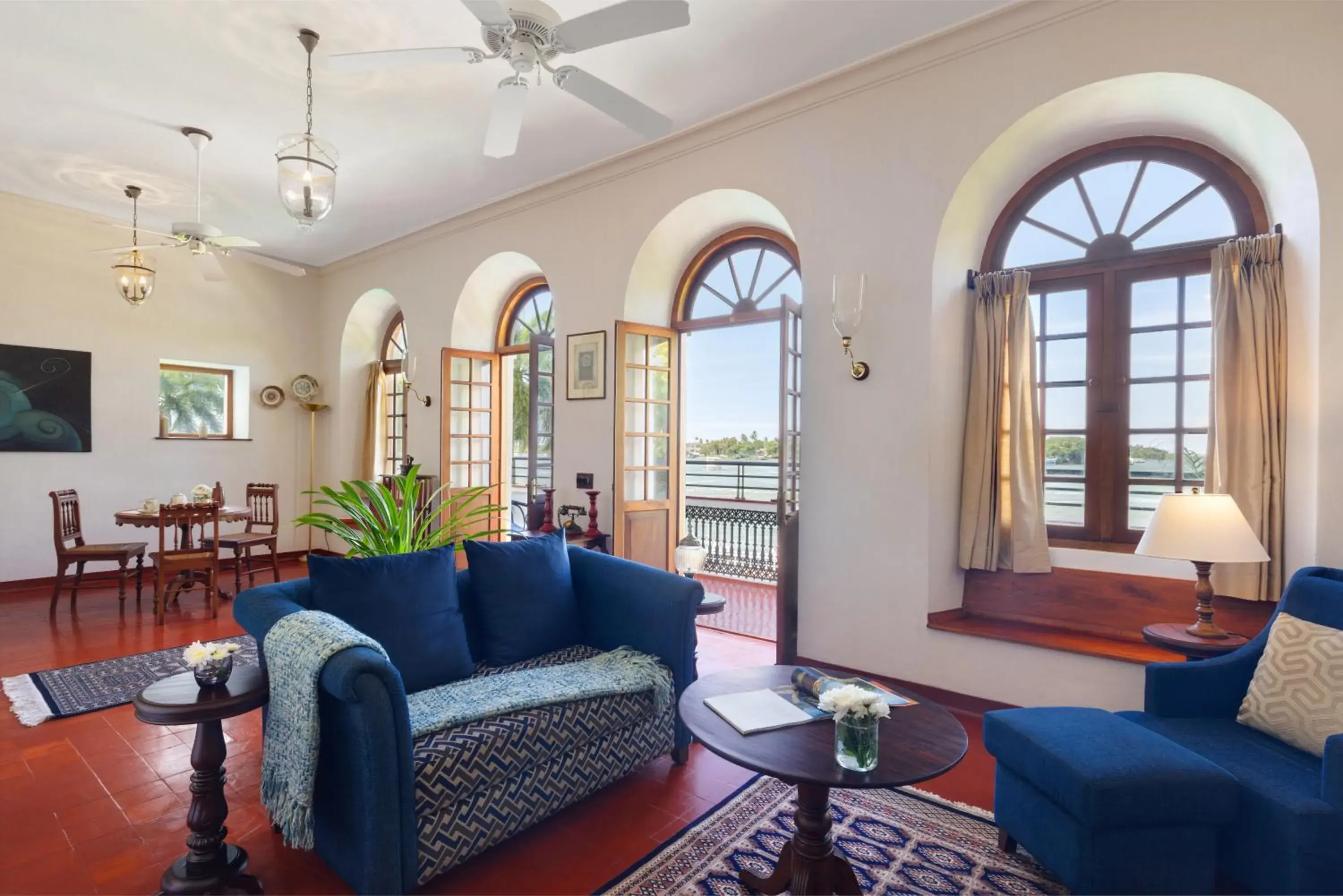 Living room in Brunton Boatyard - A CGH Earth Experience Living room in Brunton Boatyard - A CGH Earth Experience