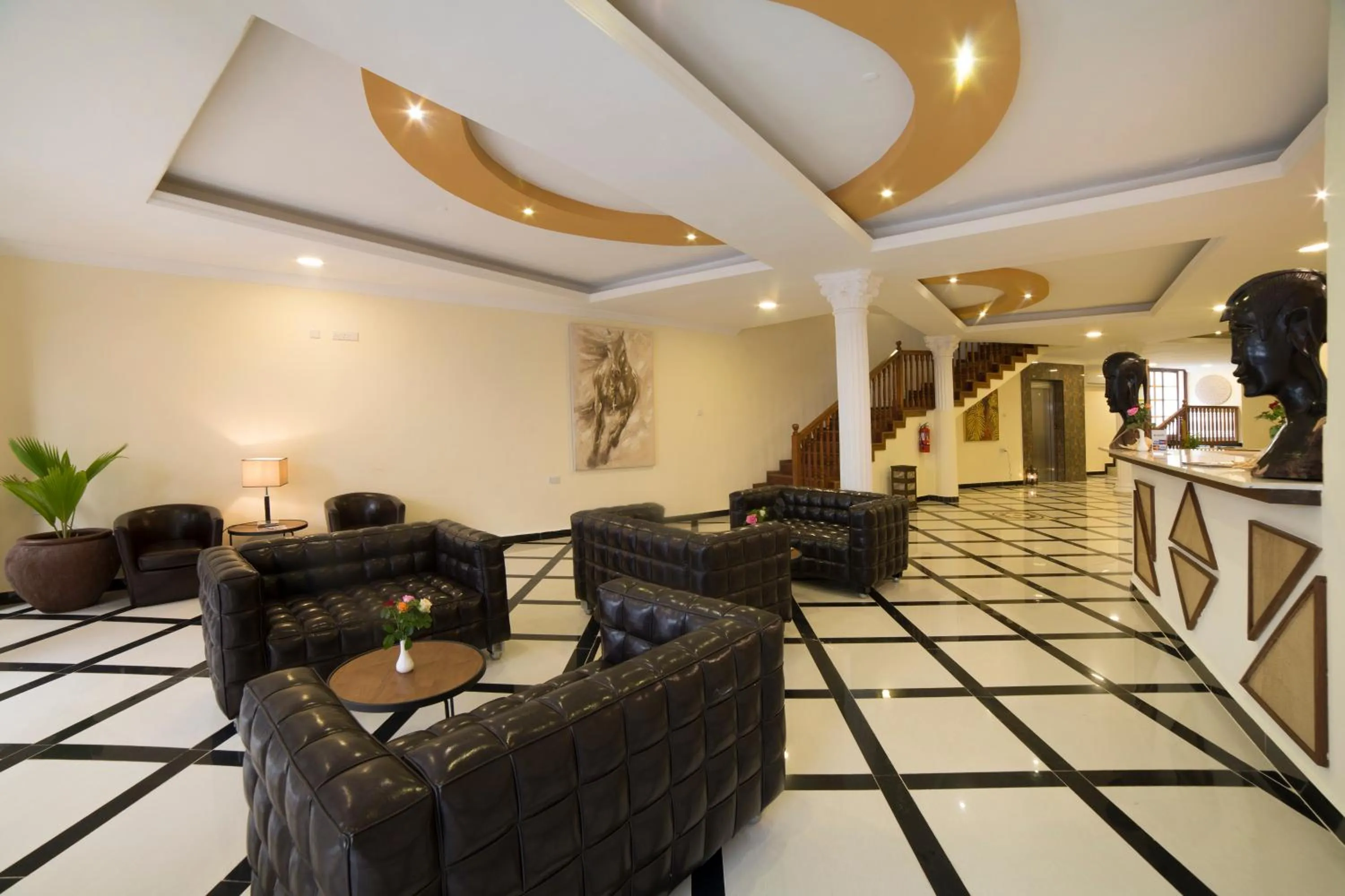 Seating area in Spice Palace Hotel