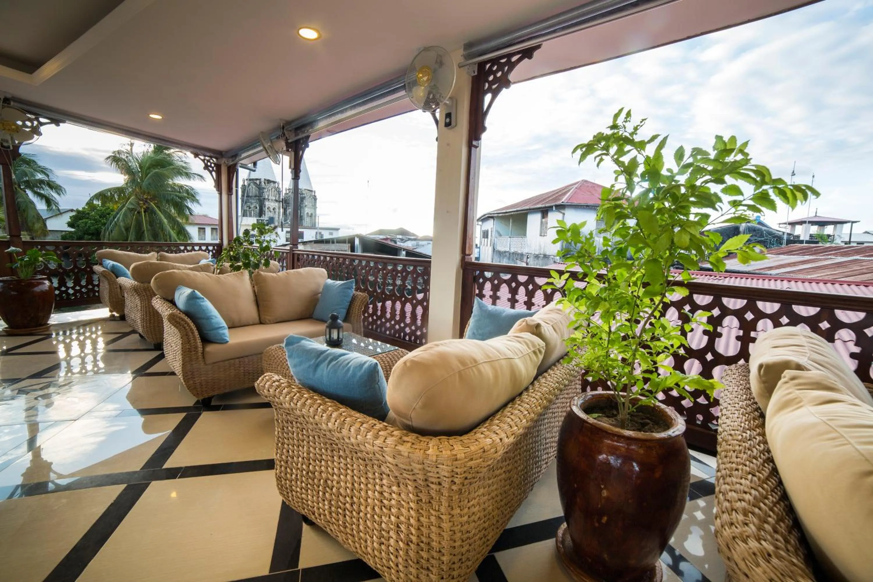Seating area in Spice Palace Hotel