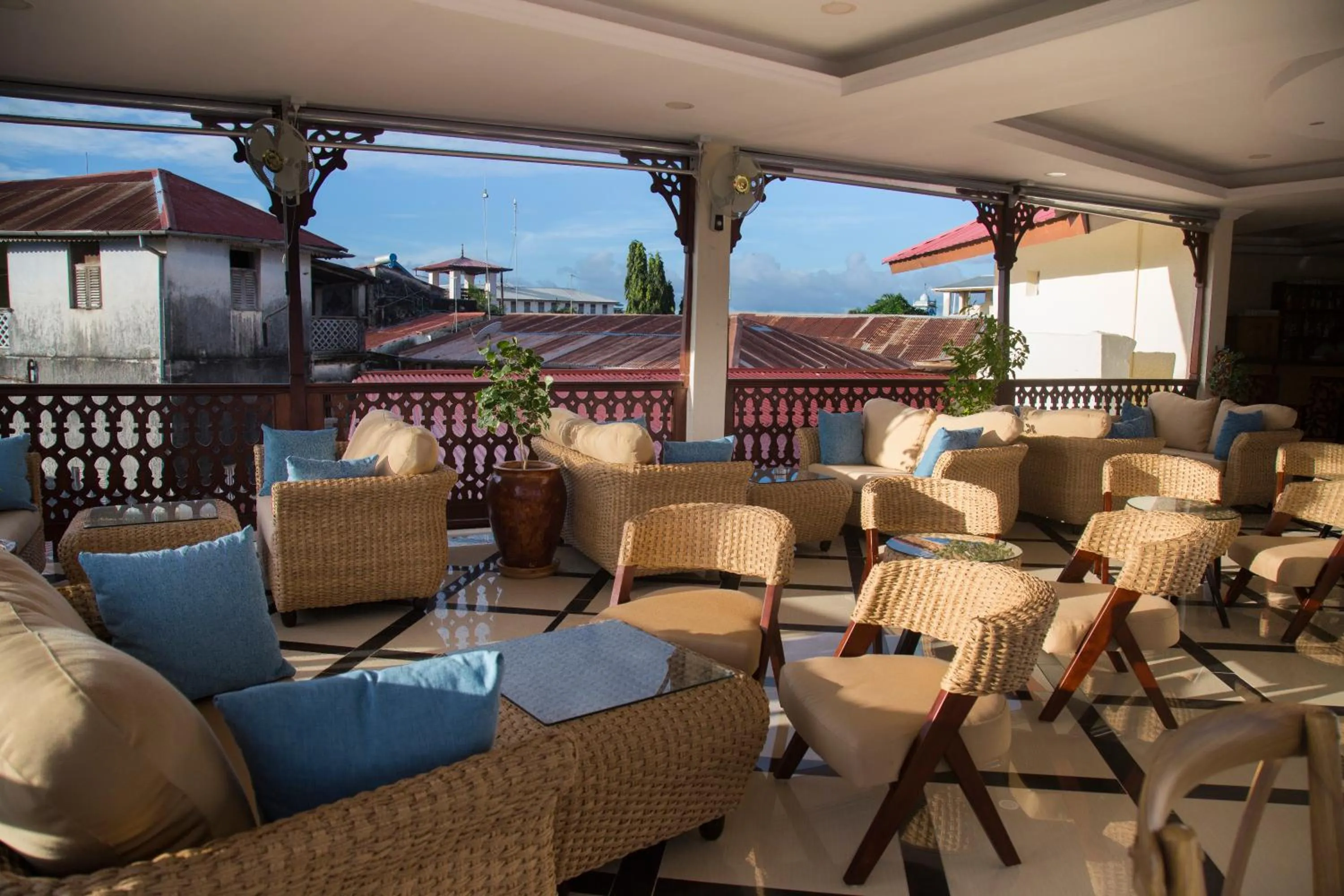 Seating area in Spice Palace Hotel