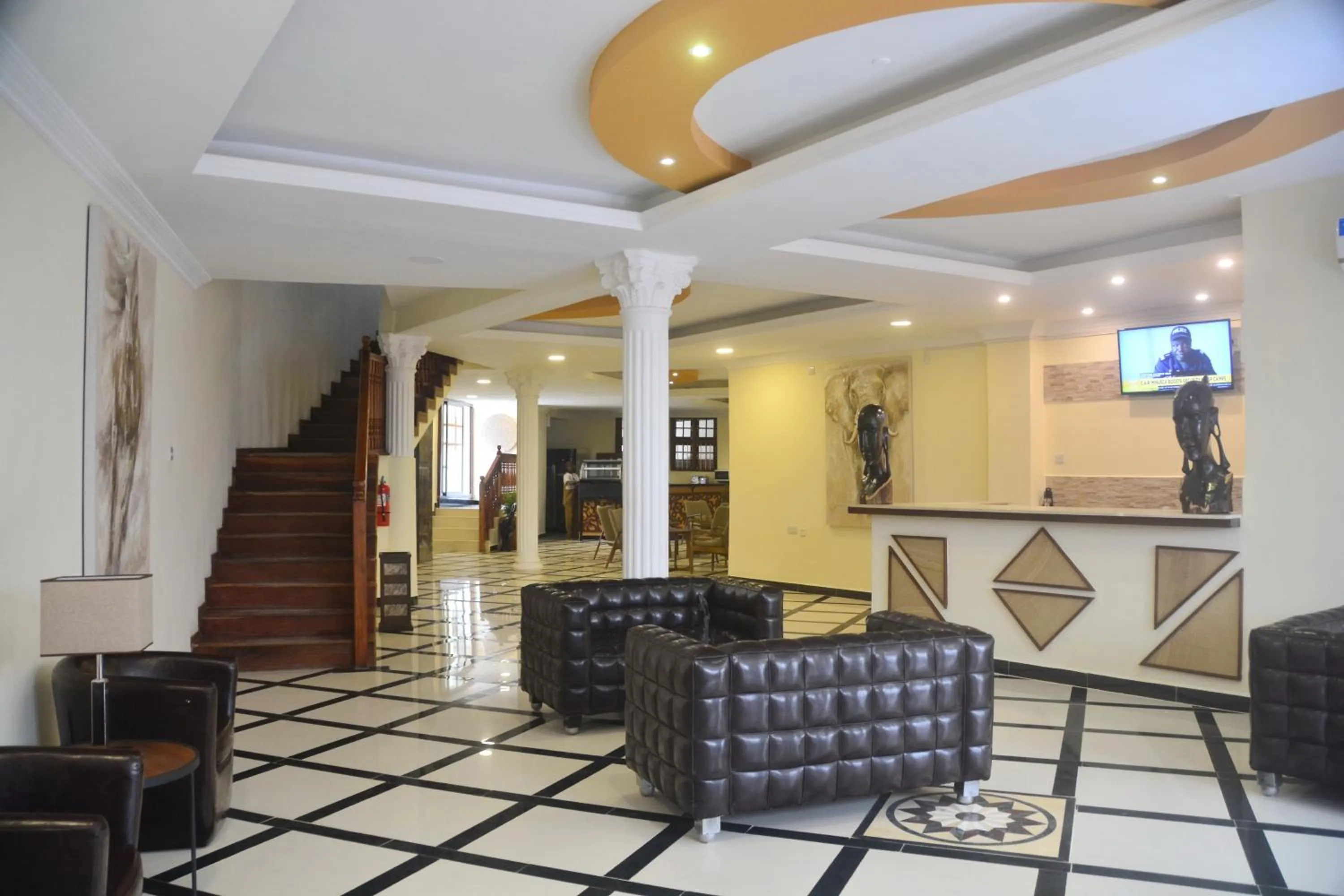 Seating area in Spice Palace Hotel