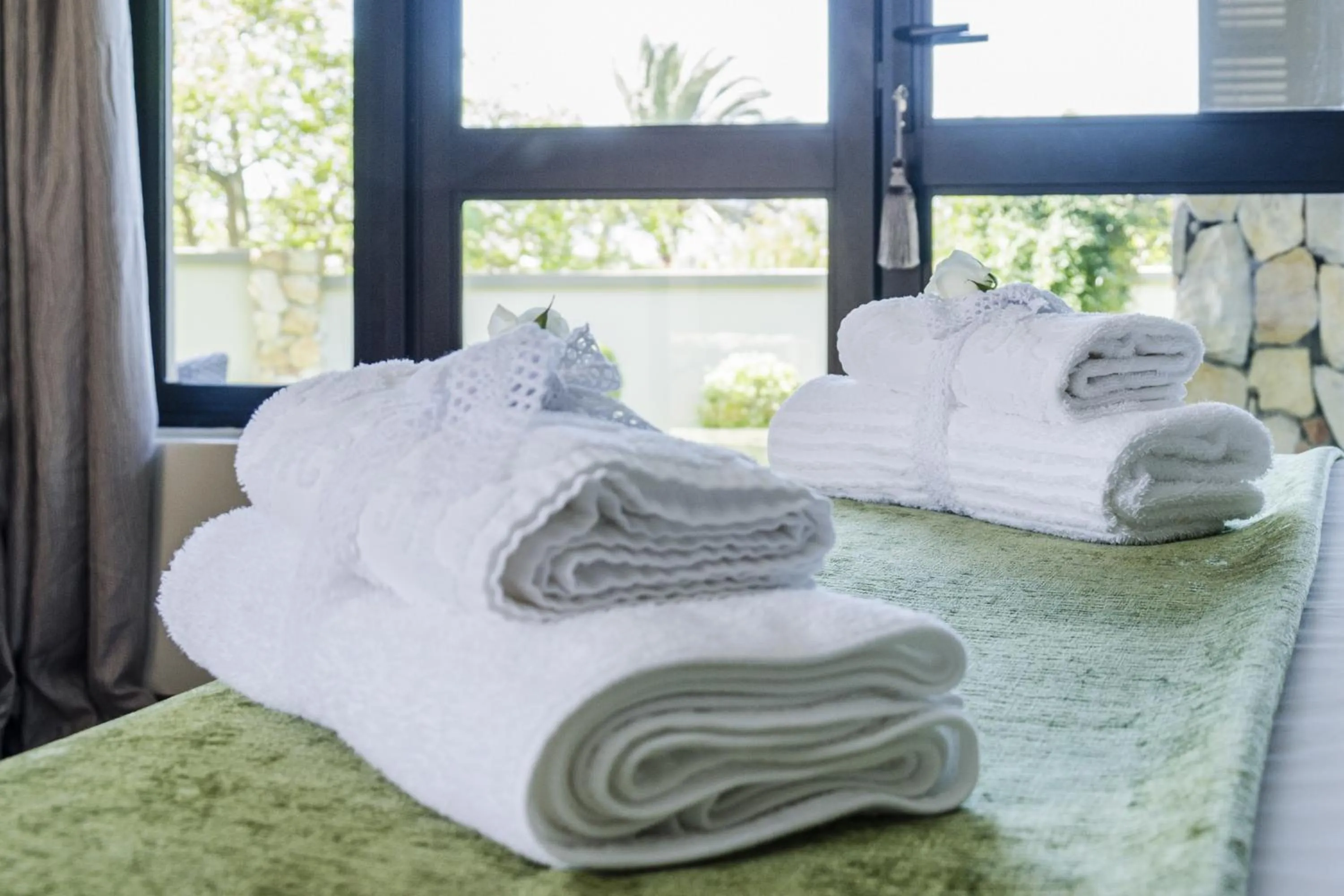 Decorative detail, Bed in Stone Olive Guesthouse