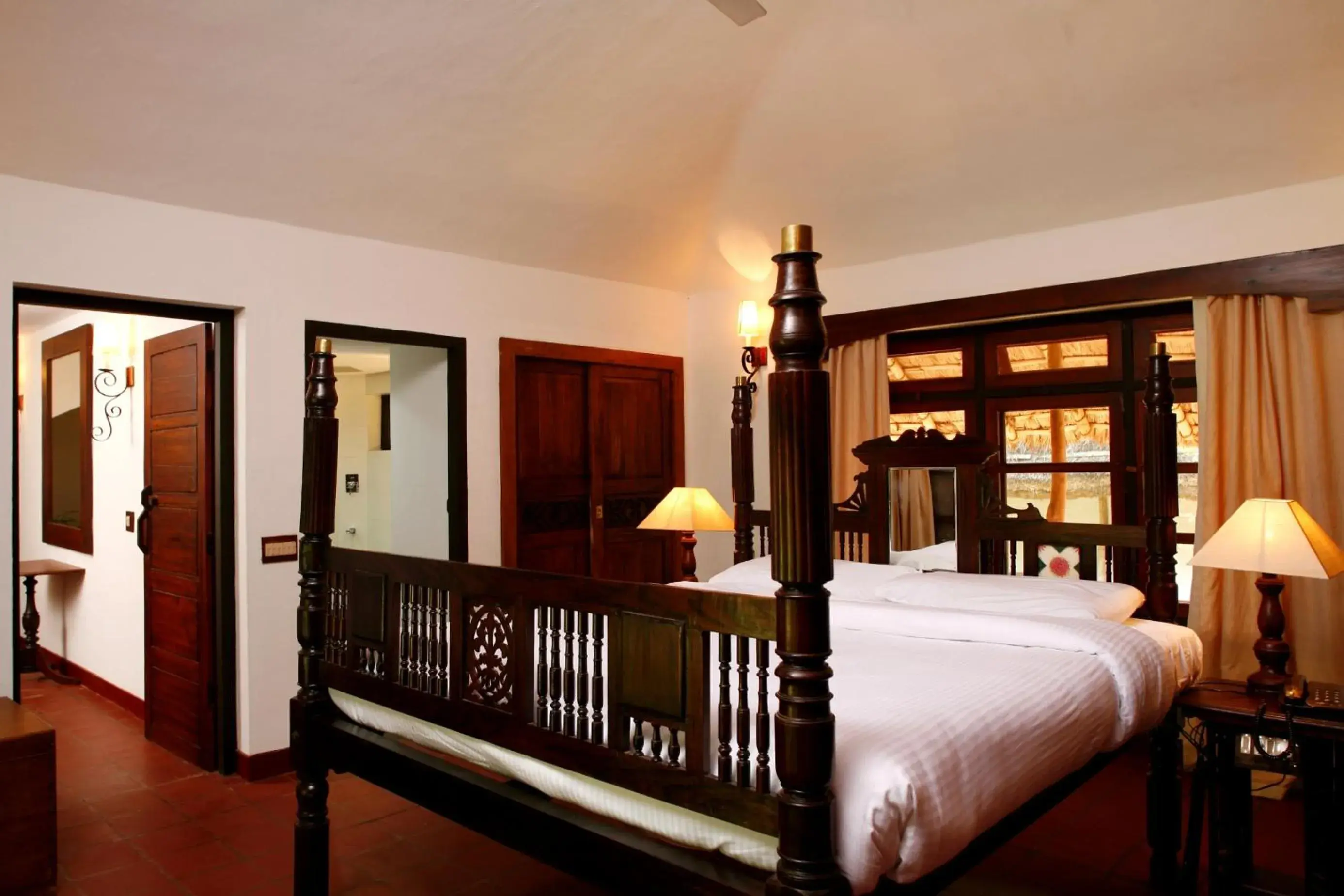 Bedroom, Bed in Spice Village Thekkady - A CGH Earth Experience Bedroom, Bed in Spice Village Thekkady - A CGH Earth Experience