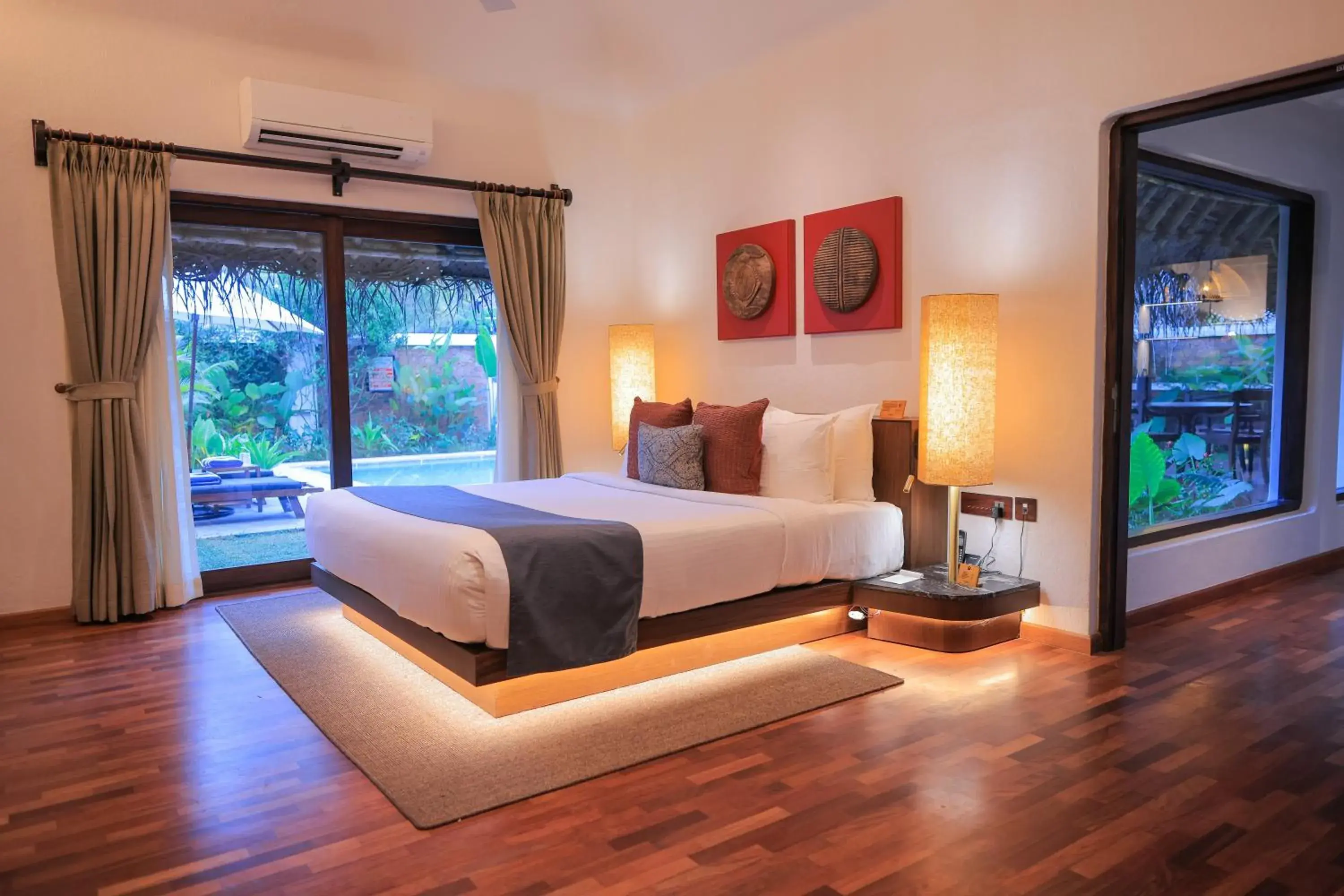Bed in Marari Beach Resort Alleppey - A CGH Earth Experience Bed in Marari Beach Resort Alleppey - A CGH Earth Experience