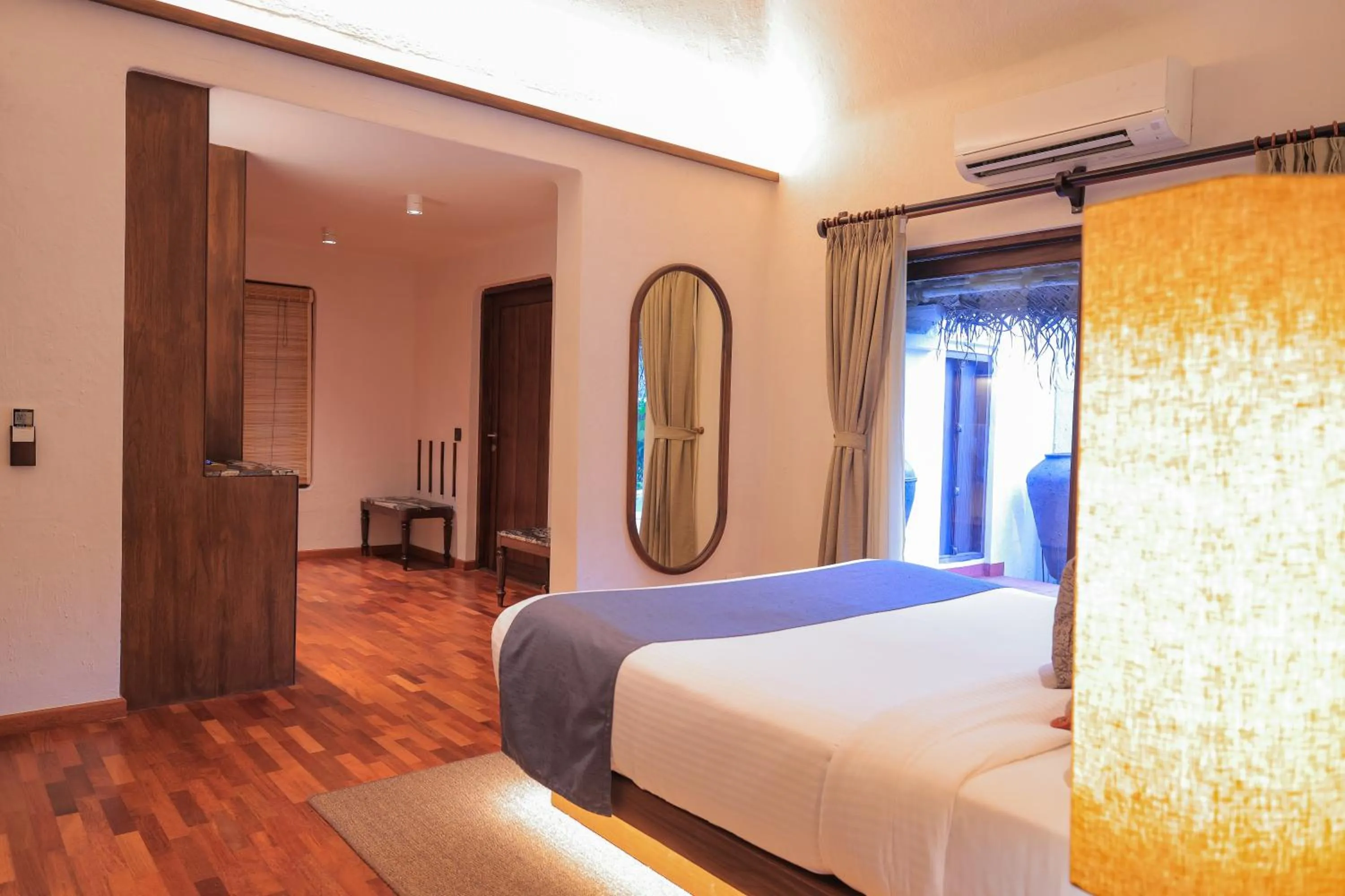 Bedroom, Bed in Marari Beach Resort Alleppey - A CGH Earth Experience