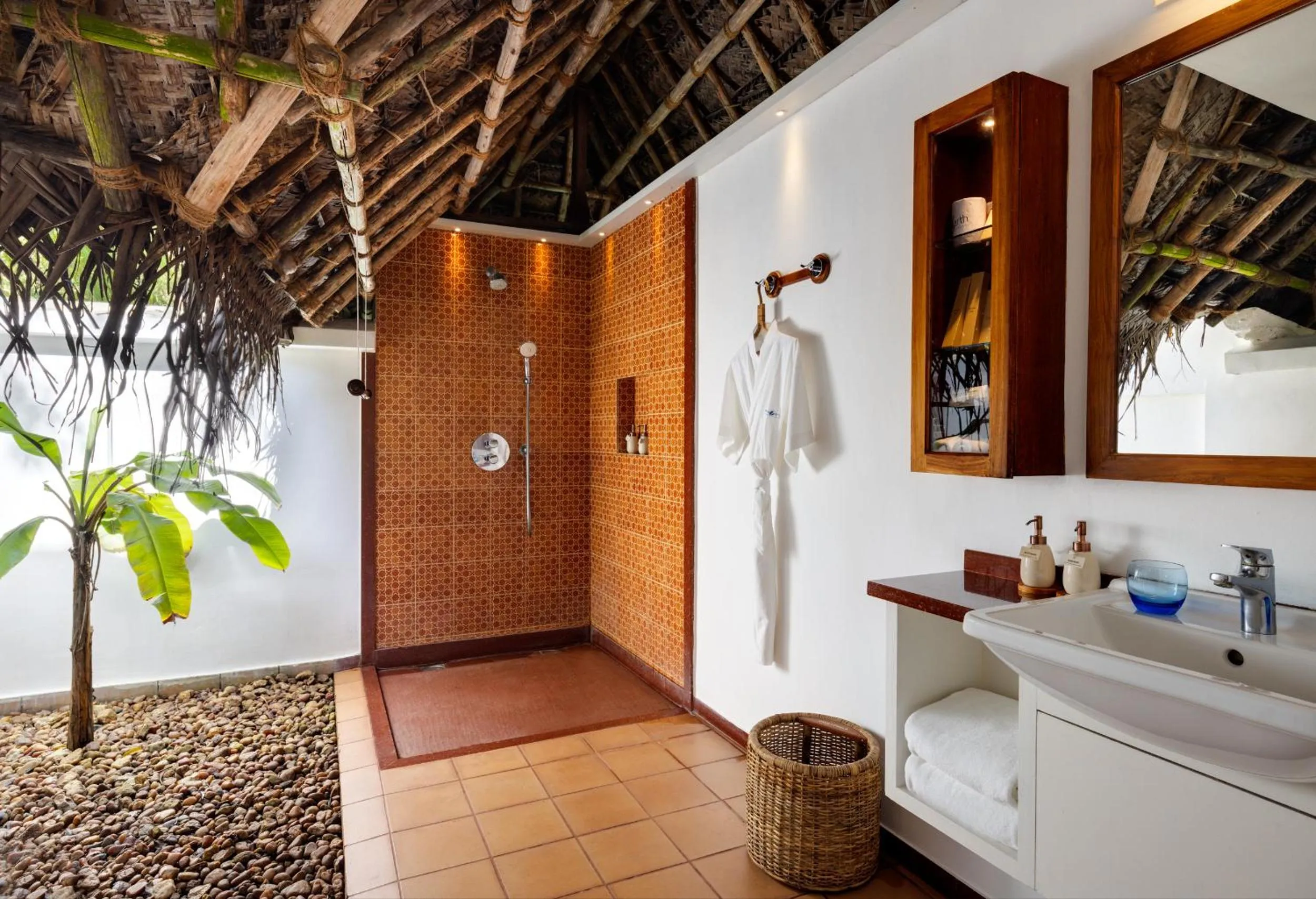 Shower in Marari Beach Resort Alleppey - A CGH Earth Experience