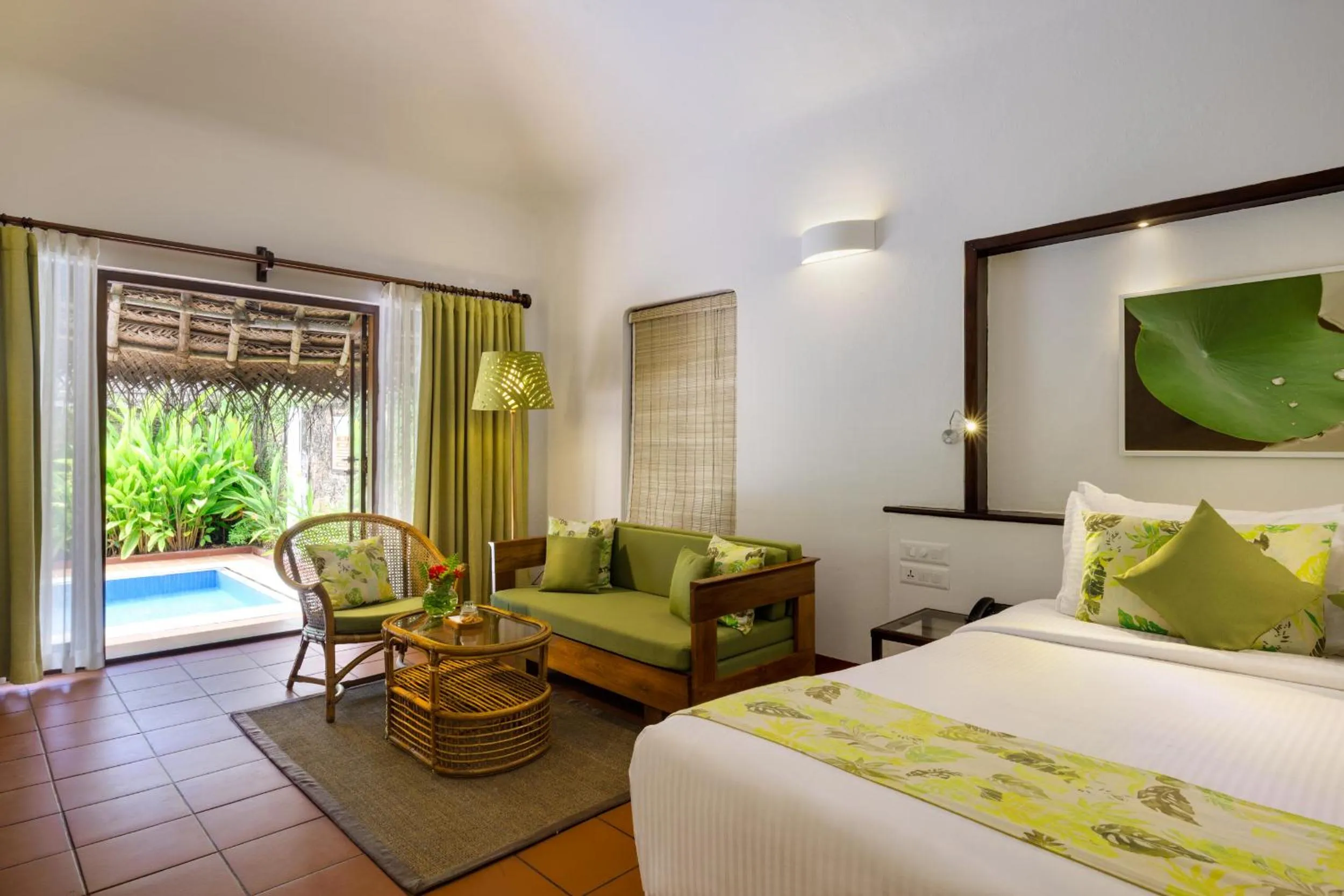 Bed in Marari Beach Resort Alleppey - A CGH Earth Experience