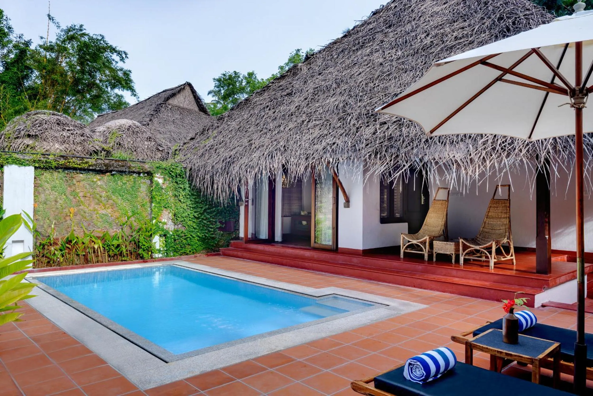 Swimming pool in Marari Beach Resort Alleppey - A CGH Earth Experience