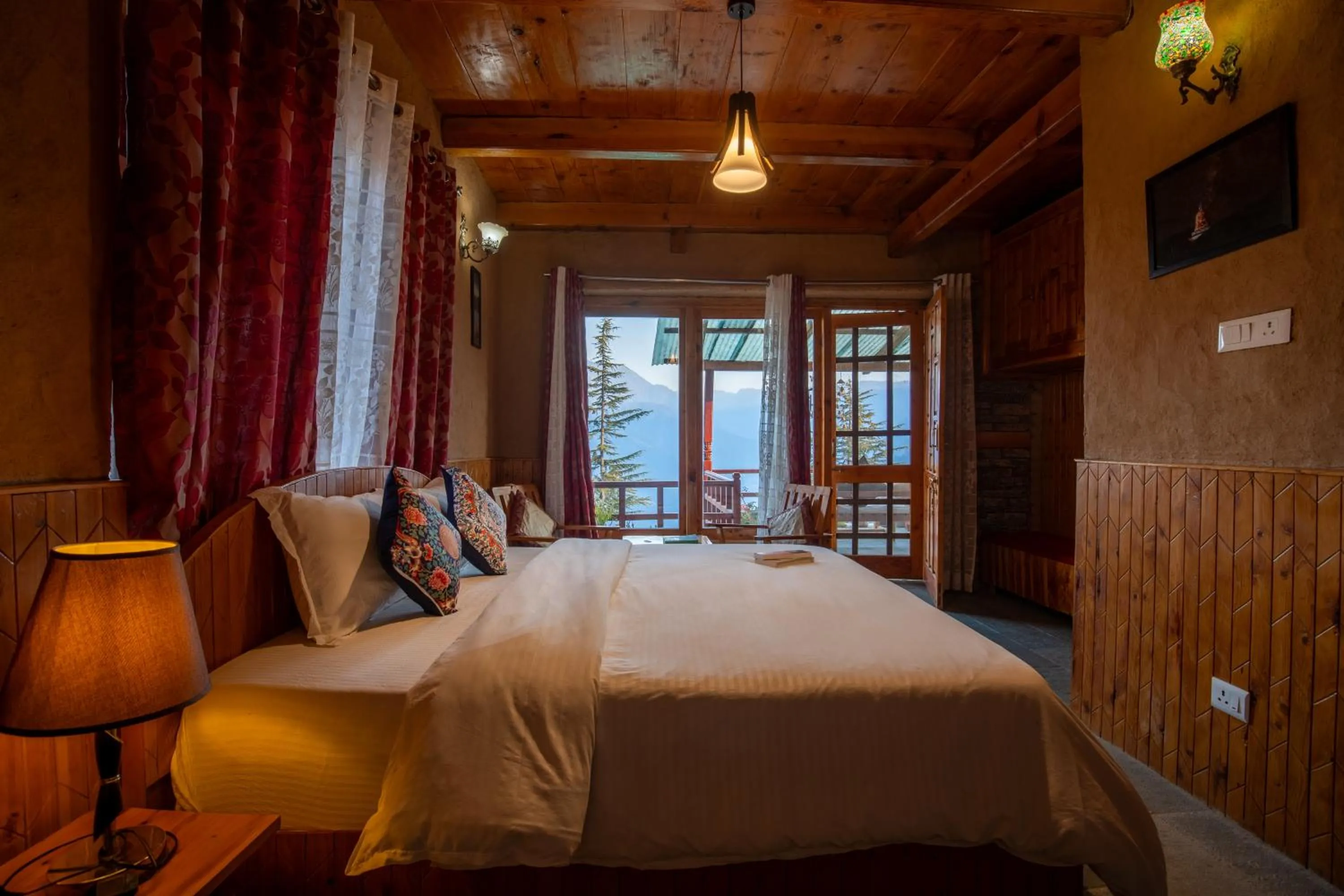 Photo of the whole room, Bed in Ishan Log Huts-A boutique home stay