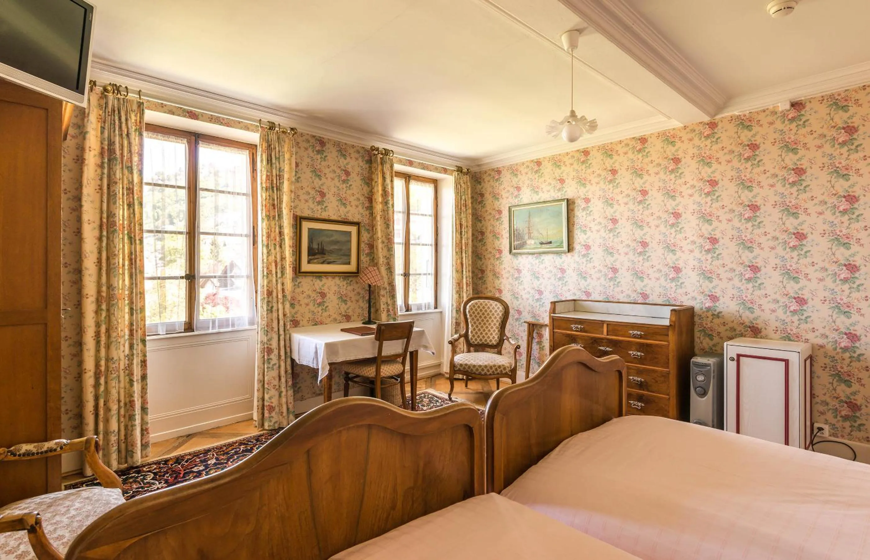 Bed in Swiss Historic Hotel Masson