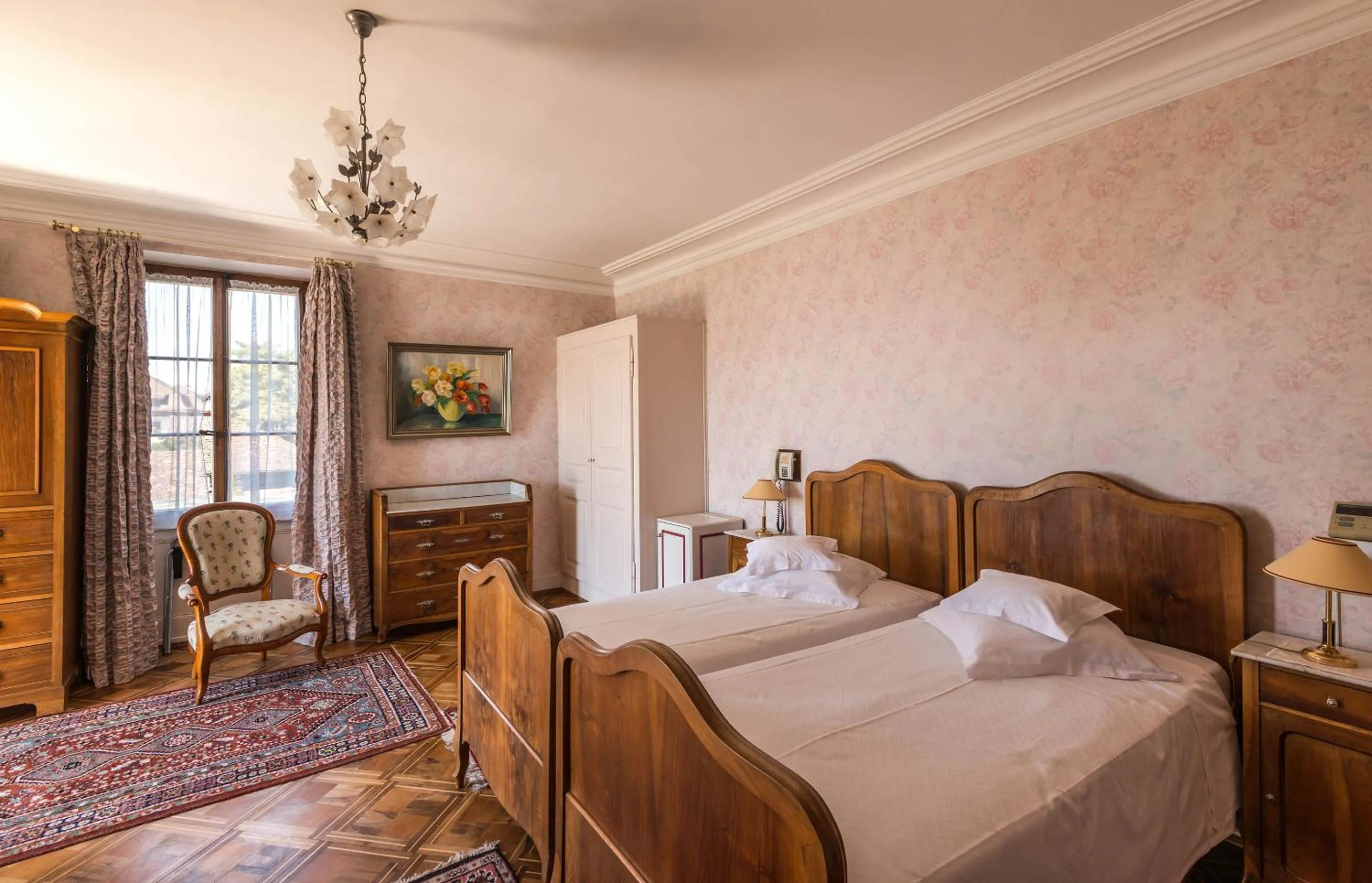 Bed in Swiss Historic Hotel Masson