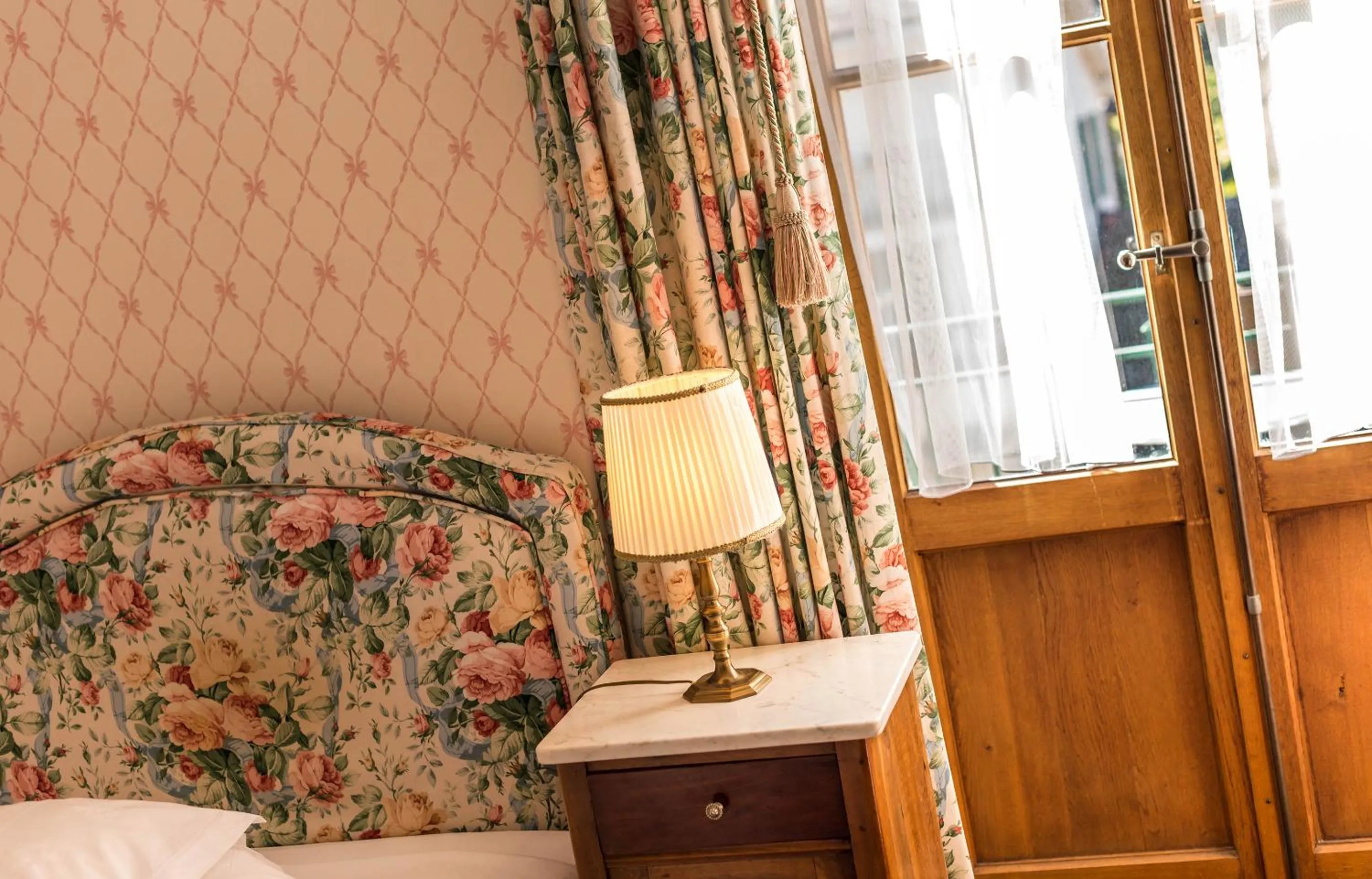 Bed in Swiss Historic Hotel Masson