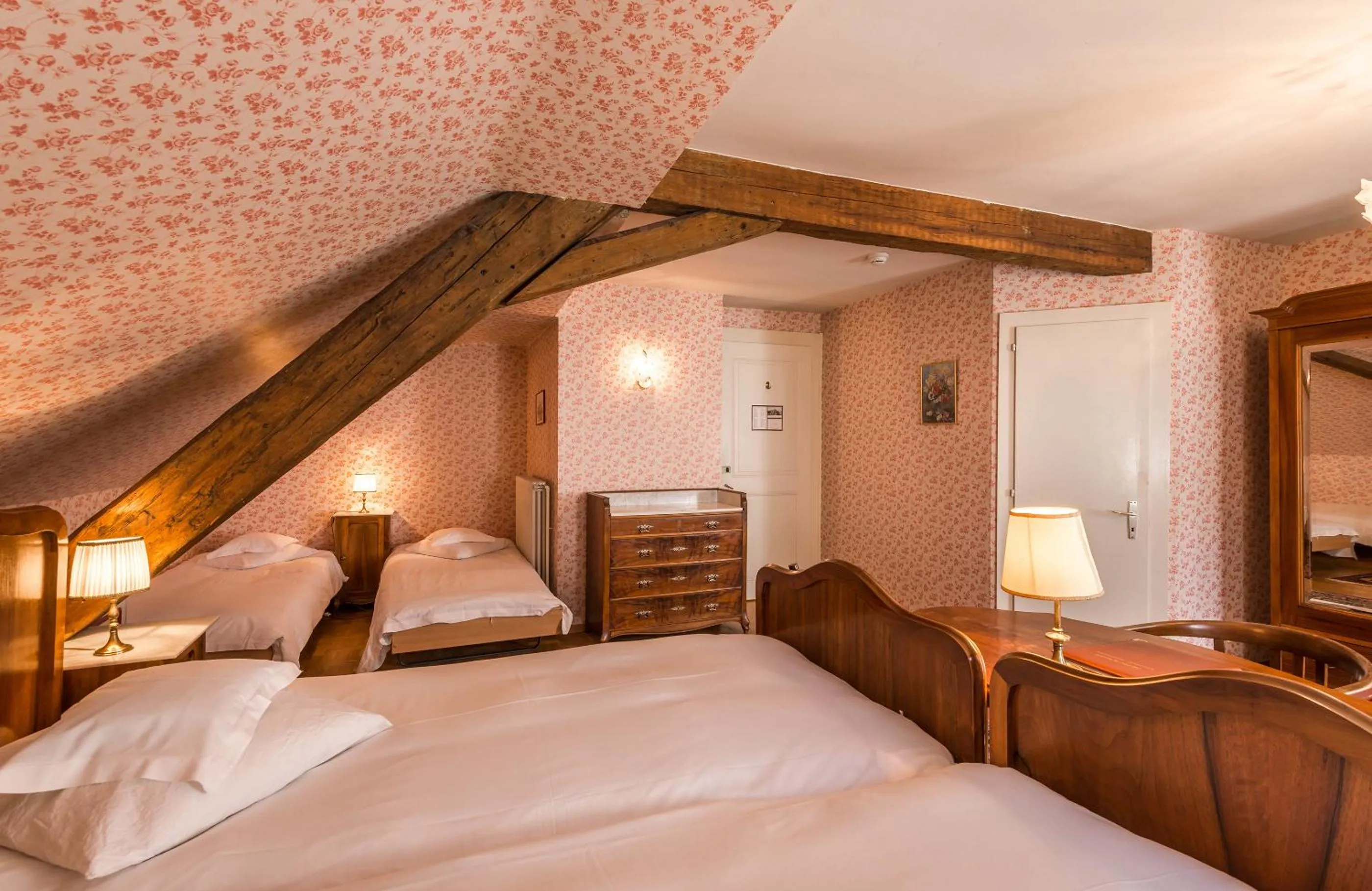 Bed in Swiss Historic Hotel Masson